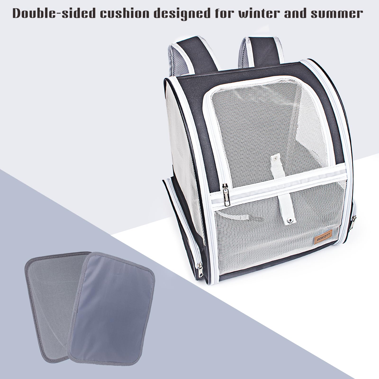 BEIKOTT bretelles-reglables-sac-dos-animaux: port pratique et ajustement personnalise.