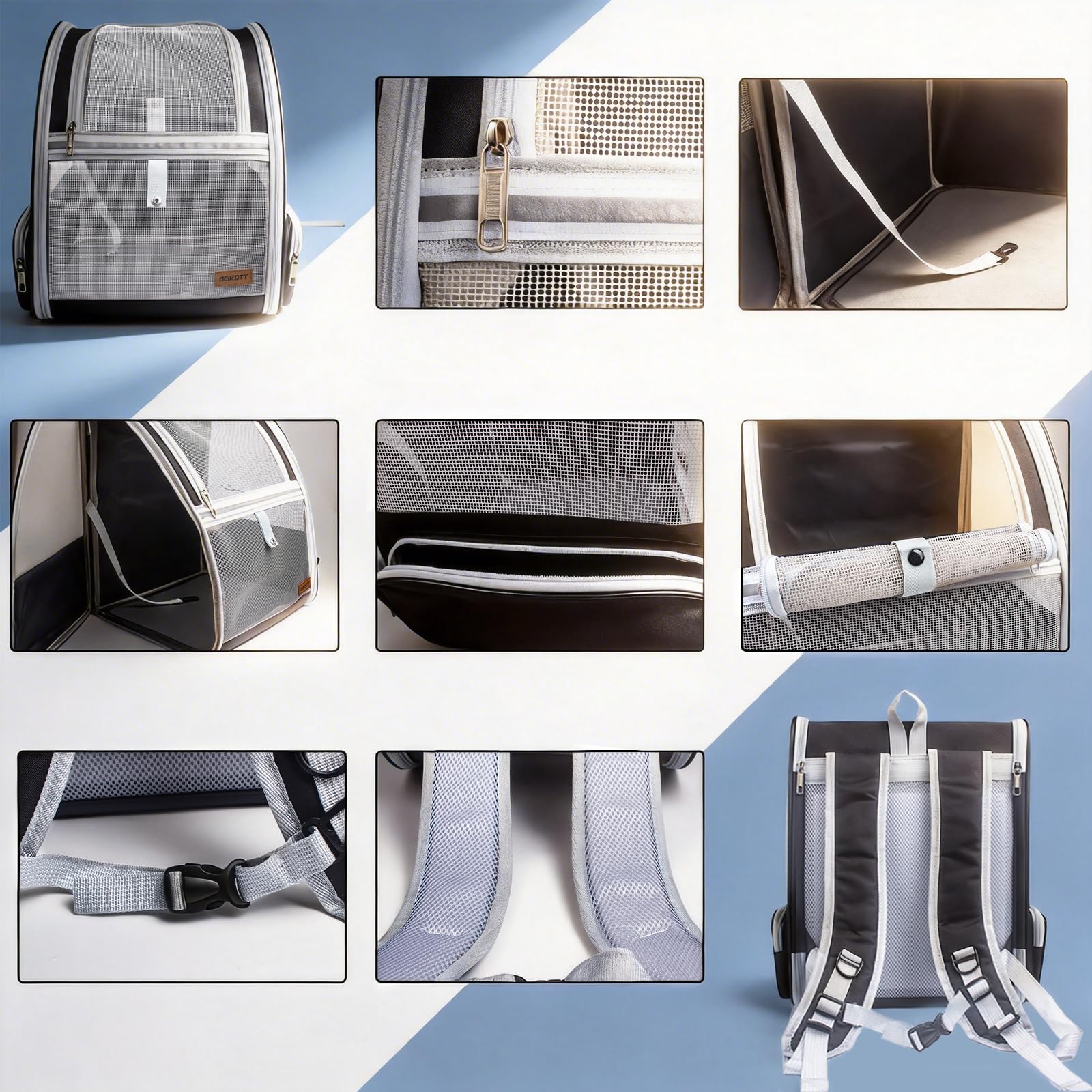 BEIKOTT ouvertures-frontales-et-laterales-zip: acces rapide et positionnement facile.