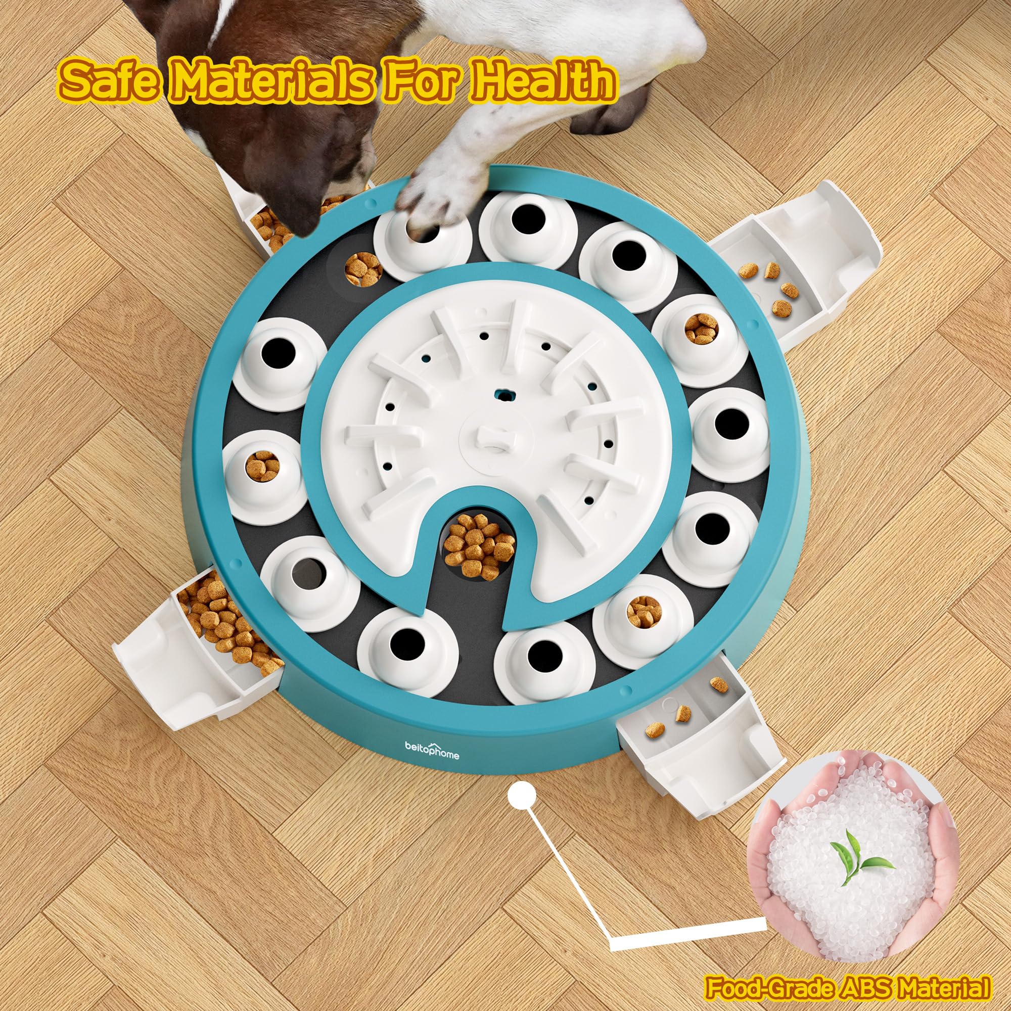 Beitophome Dog Puzzle compartiments cachees: compartiments cachés encouragent la recherche et la réactivité.