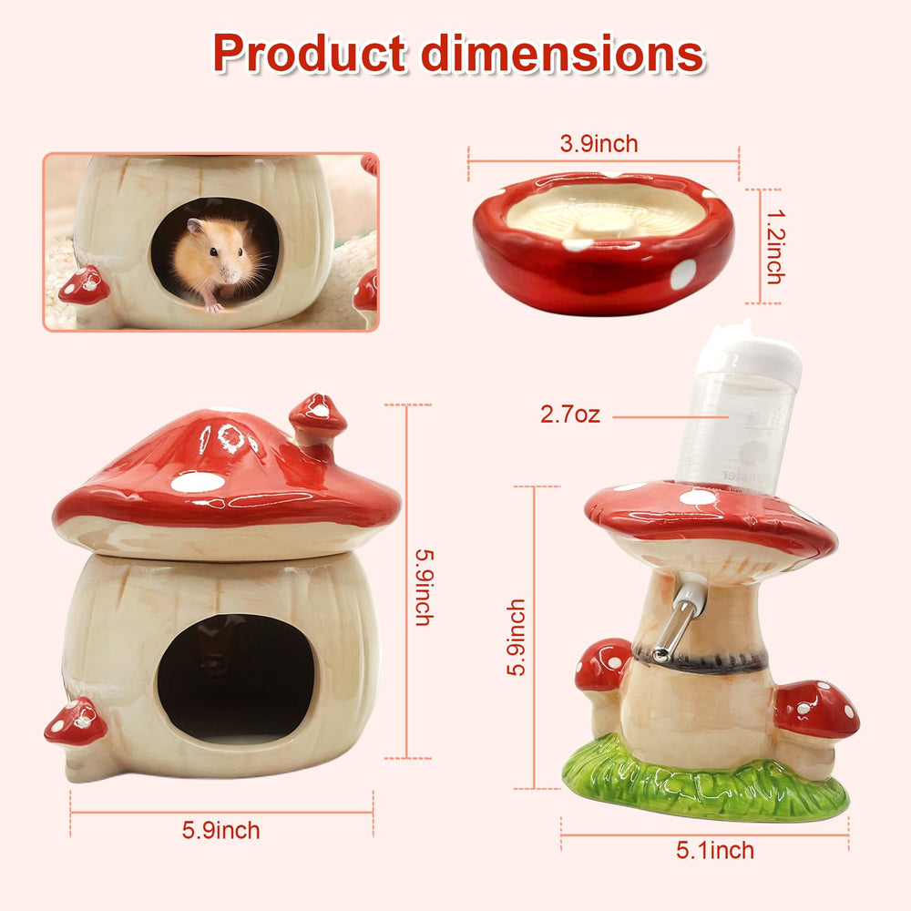 Accessoires BELEATAL rouge pour hamster, finition élégante et fonctionnelle