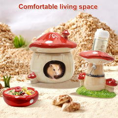 Kit d'accessoires BELEATAL pour hamster, ensemble pratique rouge