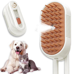 belieonu brosse vapeur chat en action pour démêler et adoucir le pelage.