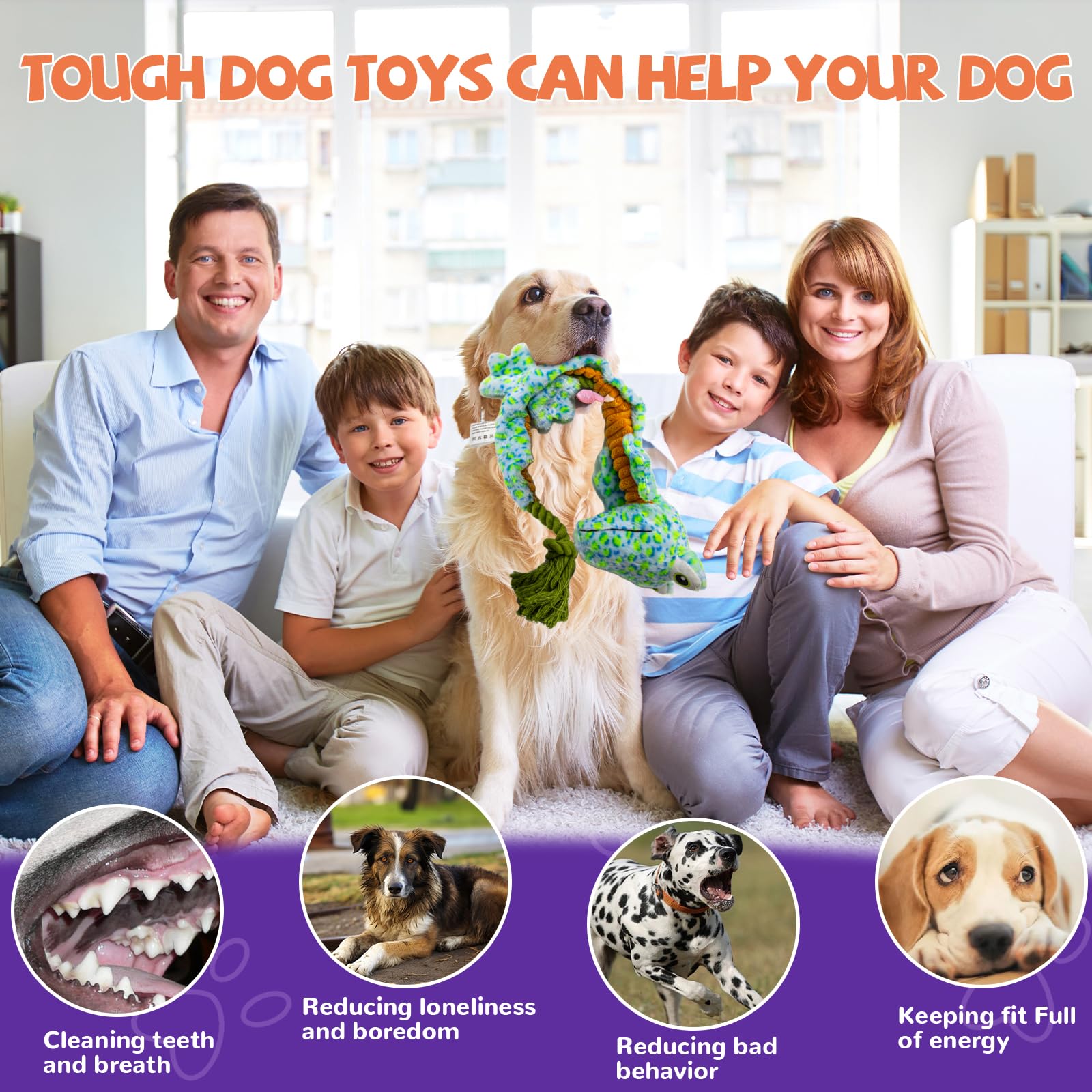 Jouet Belieonu écureuil sombre crinkle, parfait pour garder votre chien engagé.