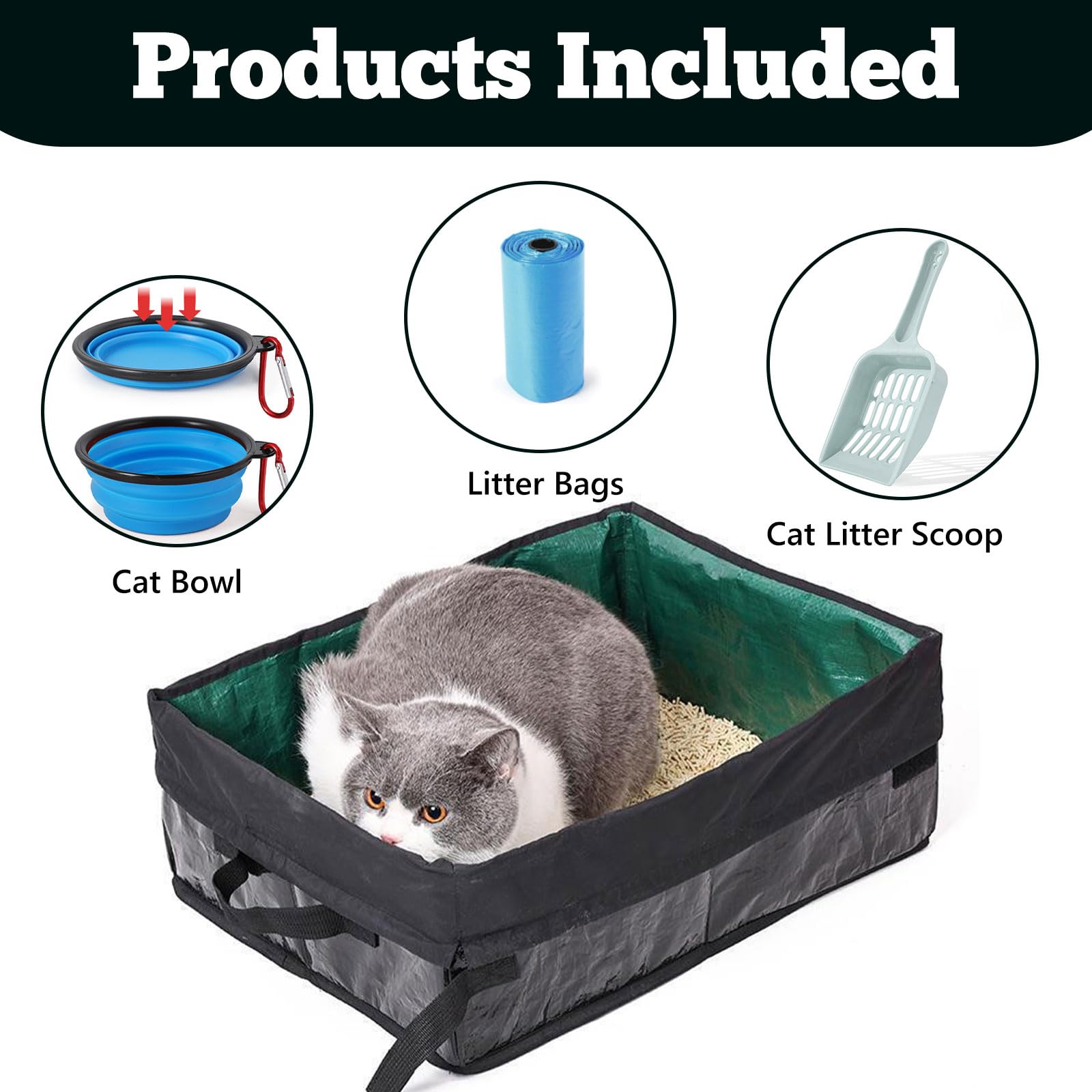 belieonu-accessoires-litiere-ensemble: ensemble complet incluant pelle et sacs poubelle.