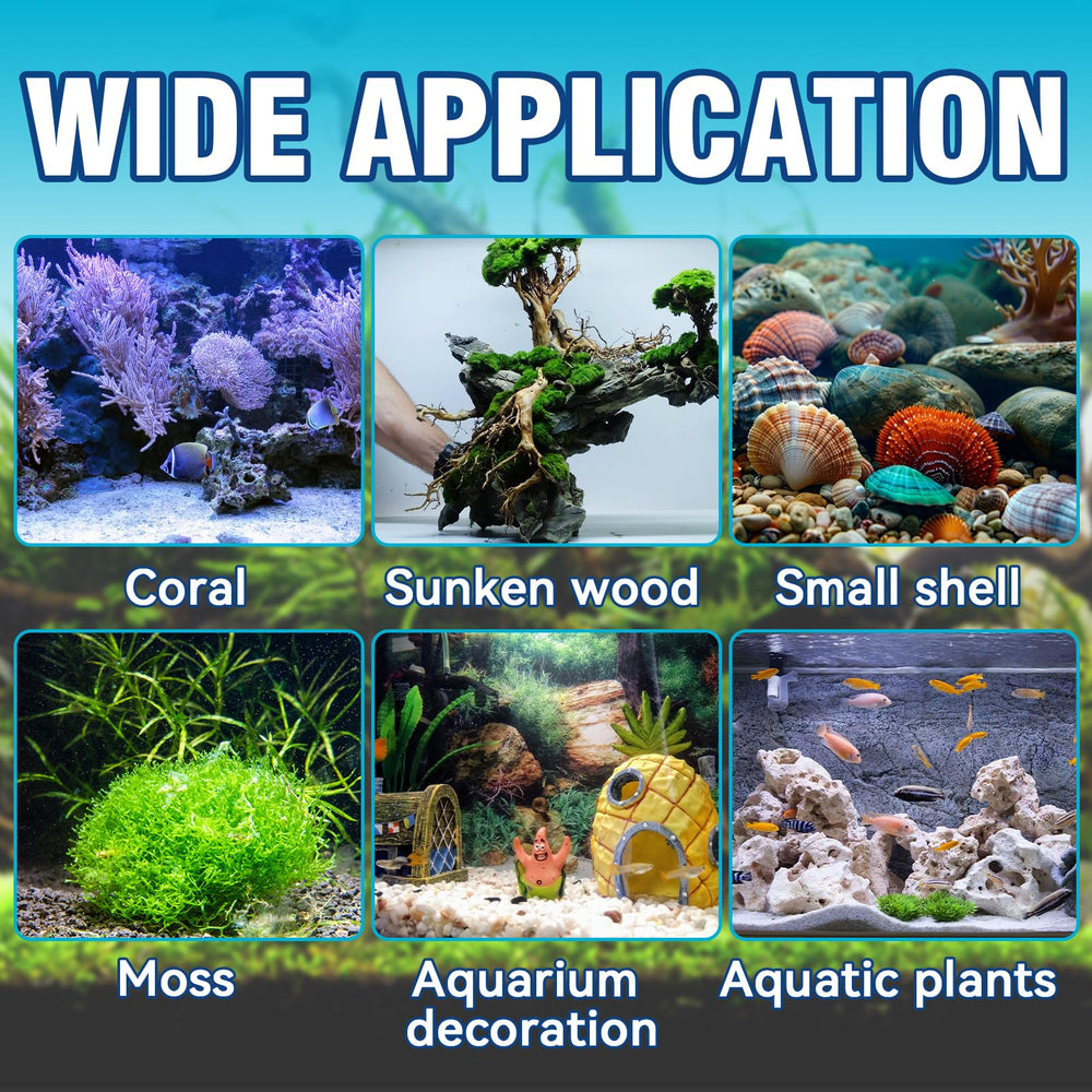 Emballage duo 5 g Bellisinno Colle Aquarium, pratique pour l'aquascaping.