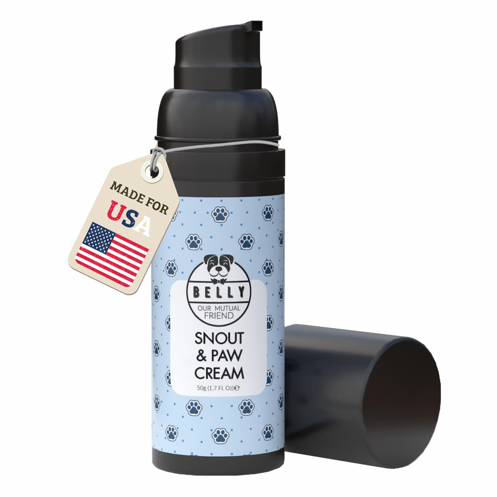 Crème Belly pour museau du chien, apaise et protège les zones sensibles.