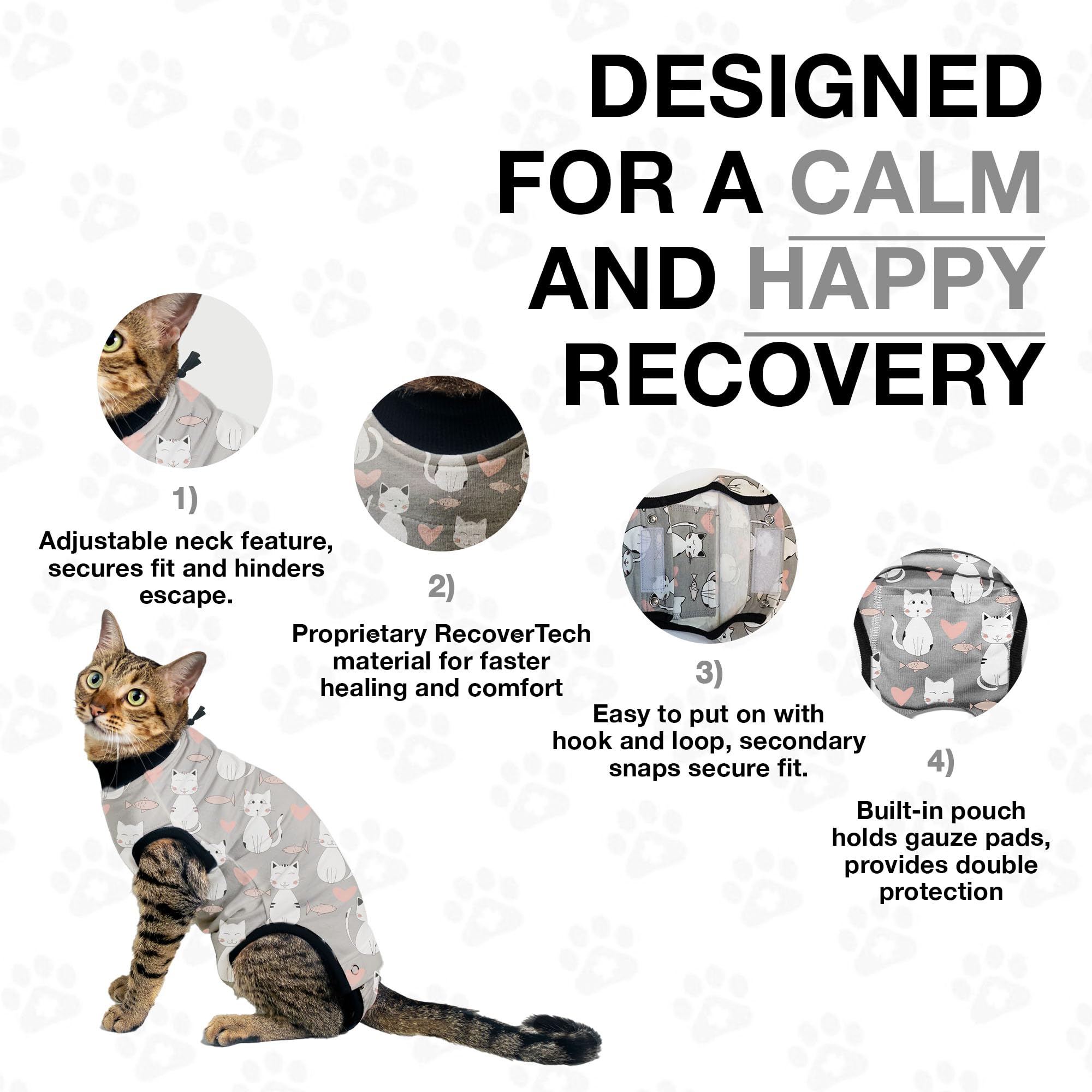 BellyGuard: tenue confortable pour le rétablissement du chat et récupération.