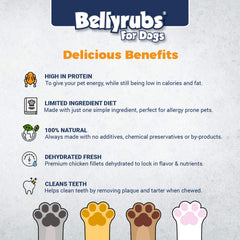 Texture poulet tendre Bellyrubs, snack durable pour chien
