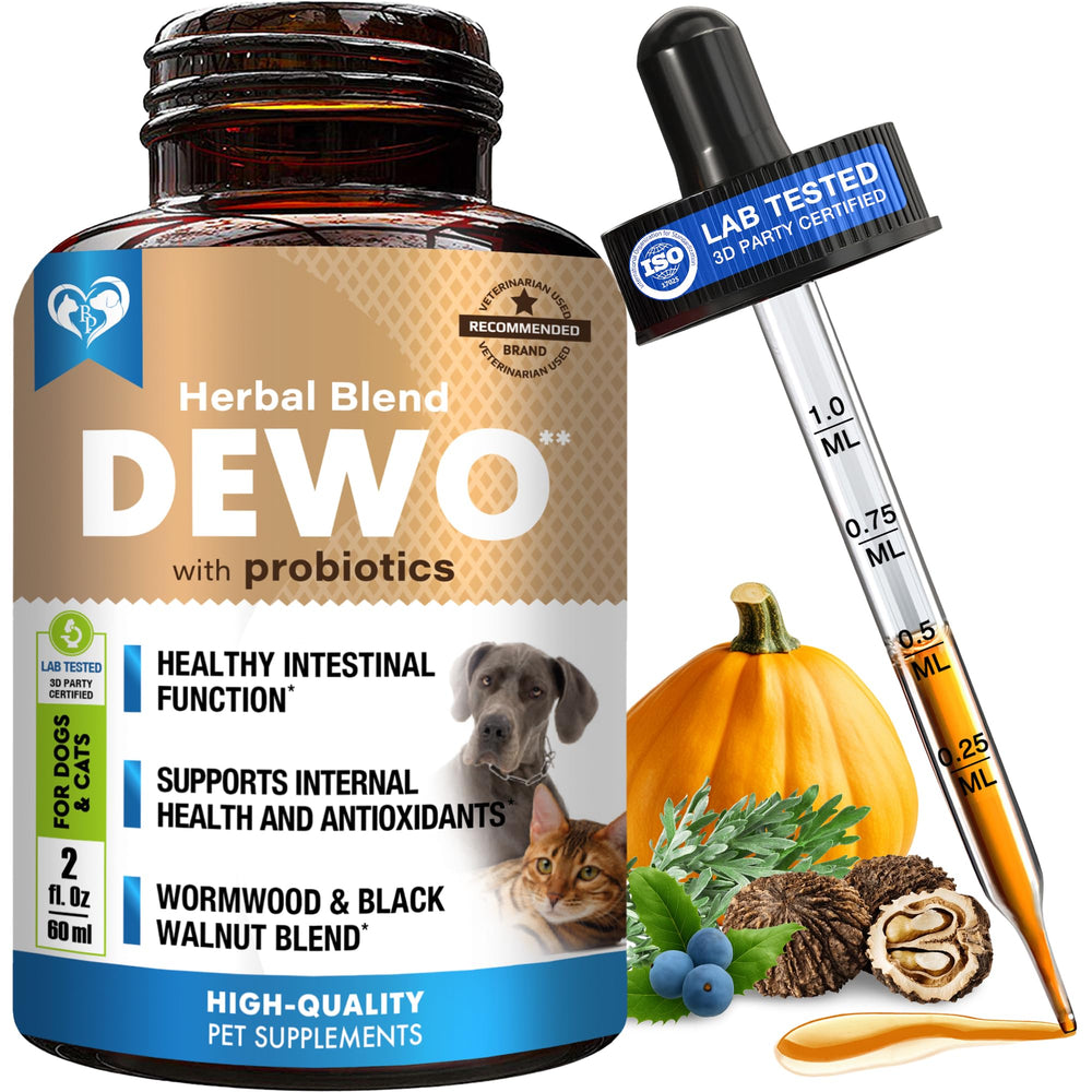 Beloved Pets Défense intestinale Flacon – soutien digestif quotidien pour chiens et chats.