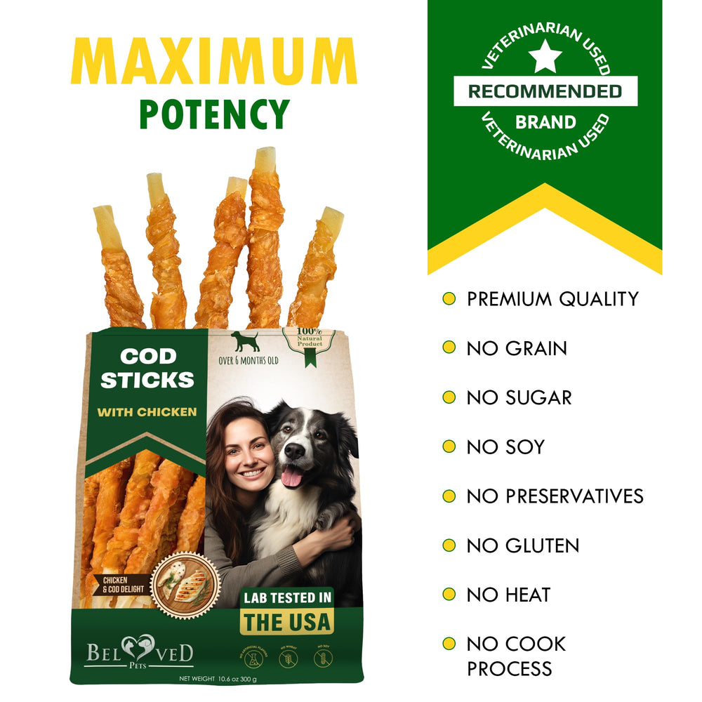 Beloved Pets: emballage 10.6 oz pratique pour le sac et les déplacements.