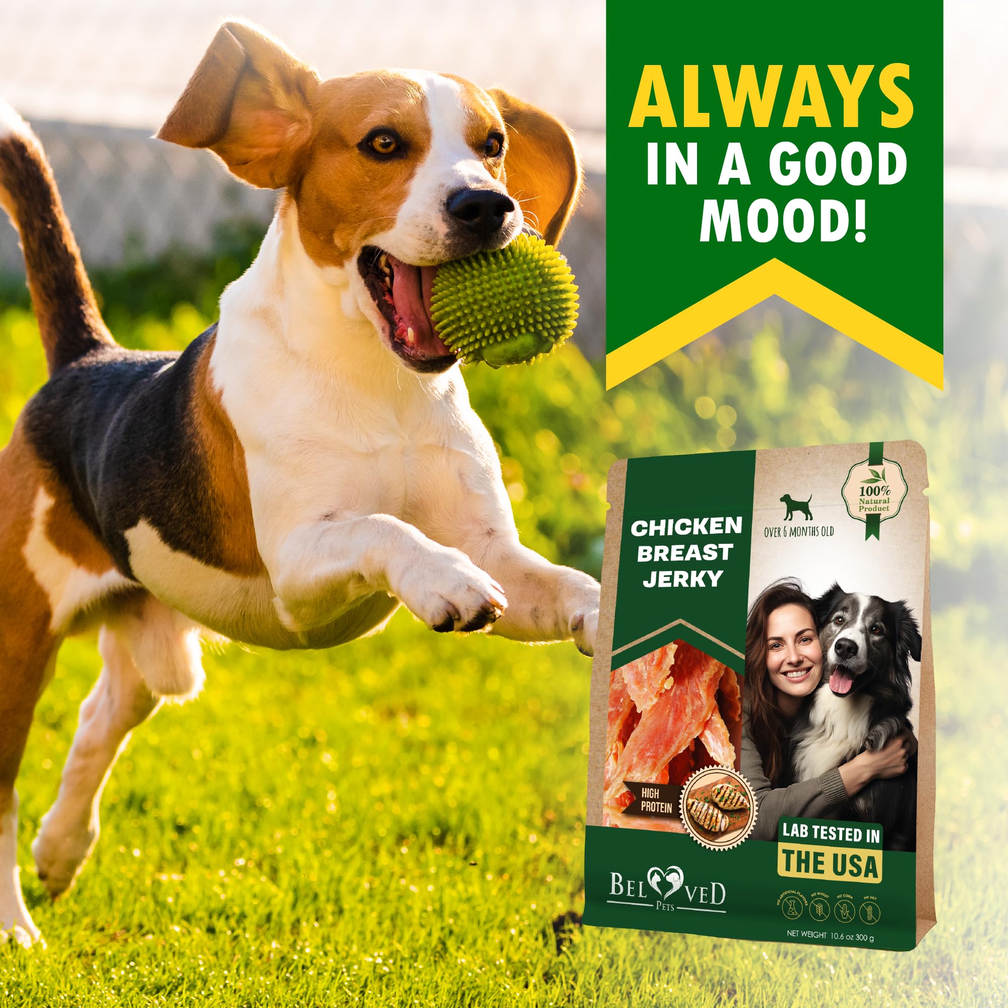 Beloved Pets jerky poulet – sans farines ni additifs artificiels