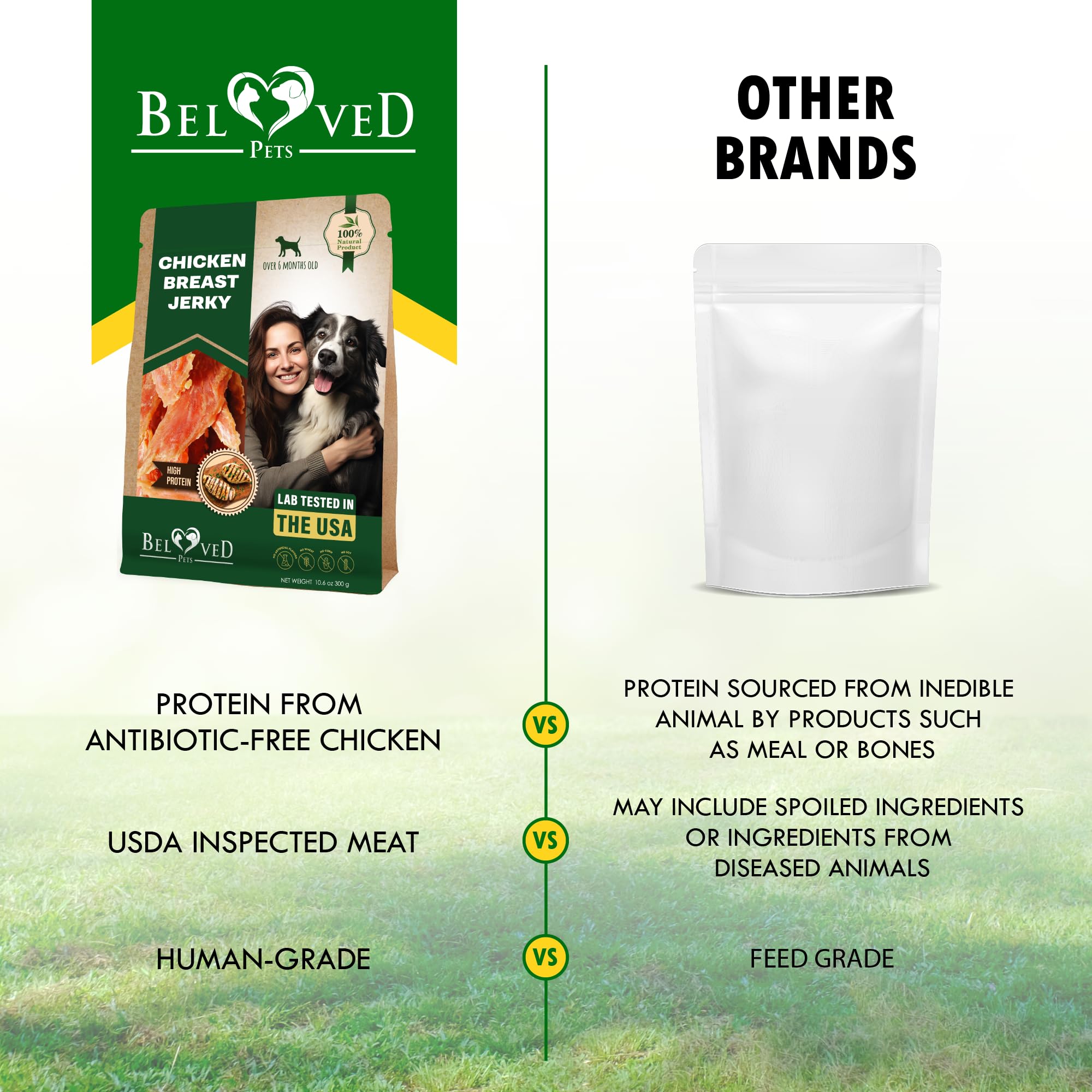 Beloved Pets jerky poulet – sans grains pour une digestion légère