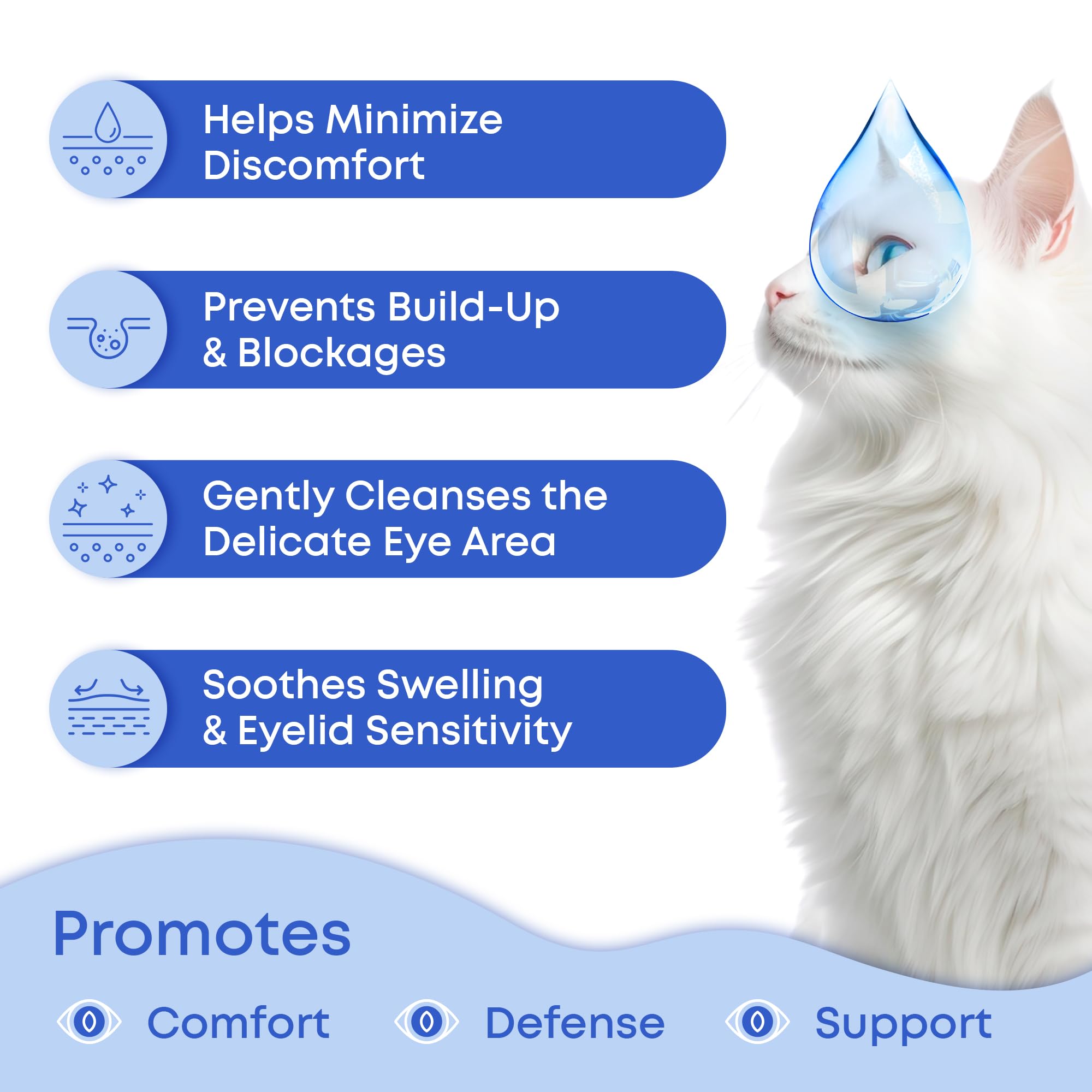 Beloved Pets nettoyage-yeux-animaux: nettoie en douceur la zone autour des yeux