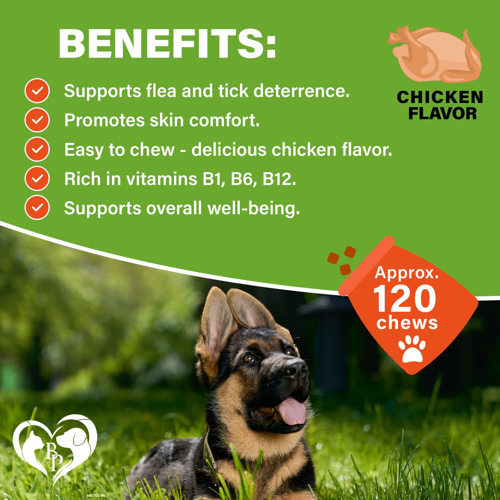 Beloved Pets pilules-chewables prévention-chien: saveur bacon facilitant l'administration.