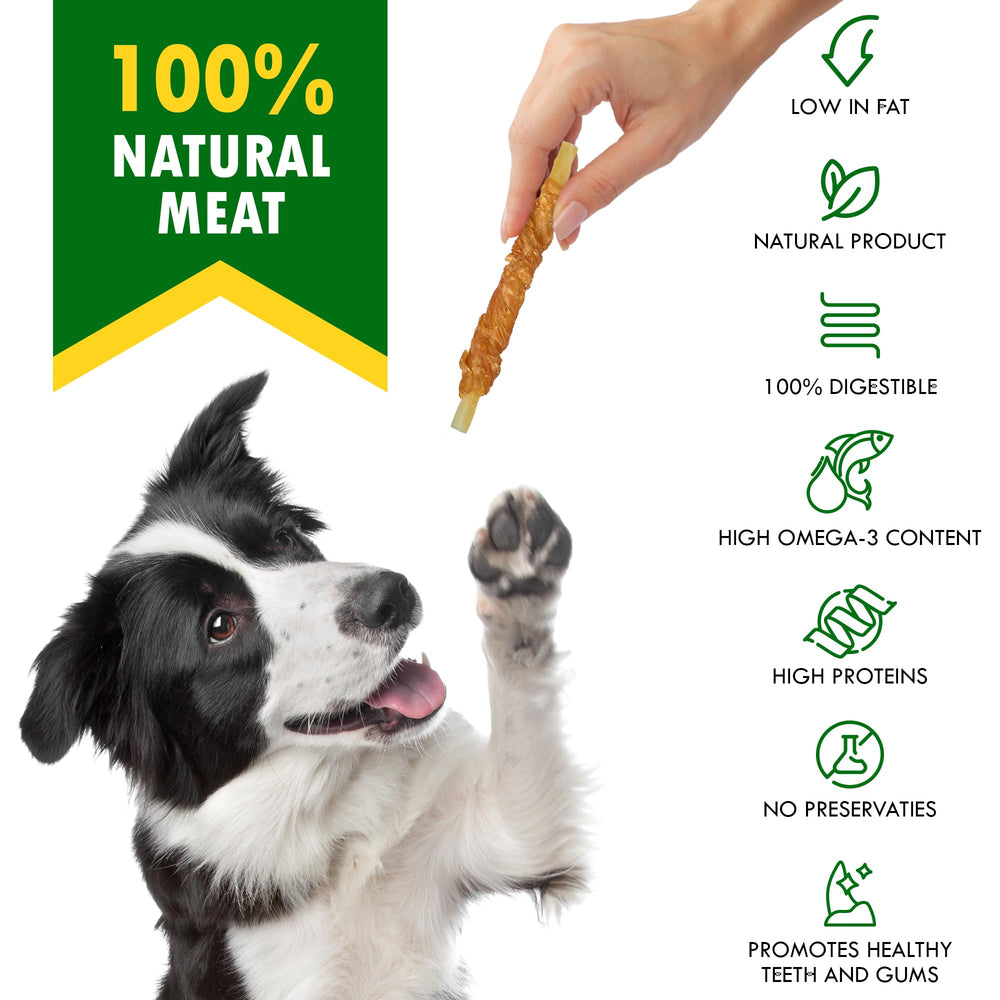 Beloved Pets: batonnets sans gluten riches en protéines et oméga-3 pour le pelage.