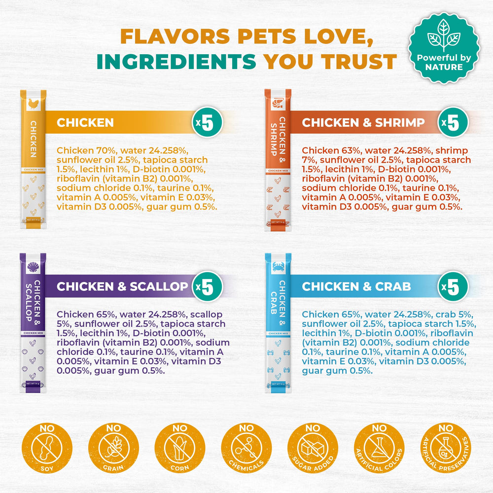 Snack hydratant Beloved Pets pour chat, formulation légère et savoureuse.