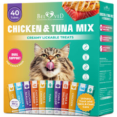 Beloved Pets – tube crème thon-poulet, friandise onctueuse pour chats