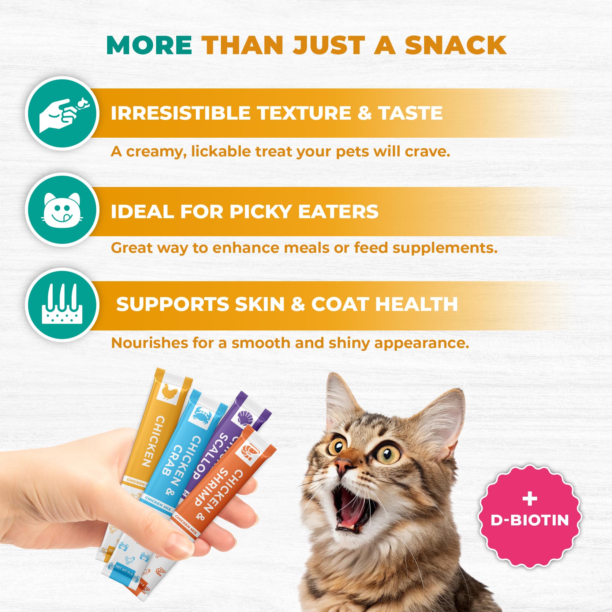Tubes humides Beloved Pets au poisson et crevettes, pratique et hydratant.