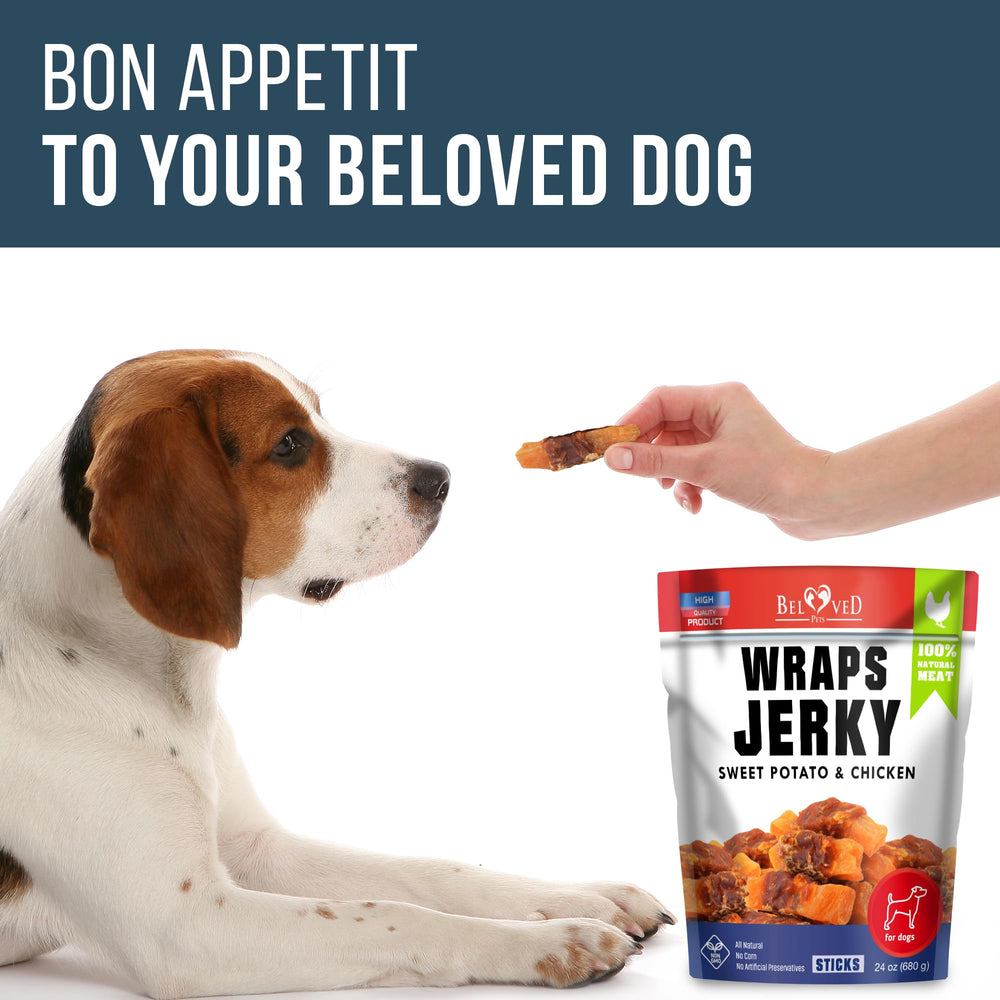 Beloved Pets Wraps arômes poulet savoureux, récompense appétissante.