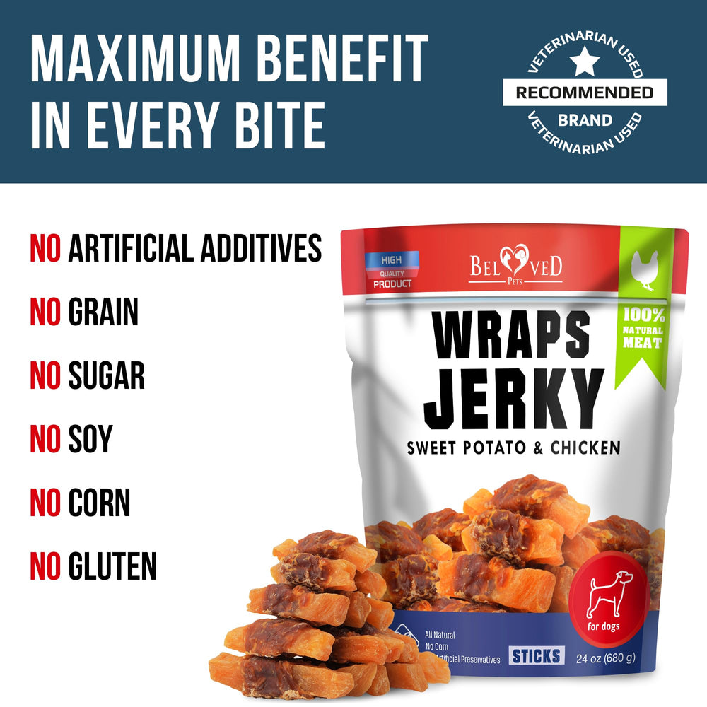 Beloved Pets Wraps usage quotidien entrainement, bouchées faciles à donner.