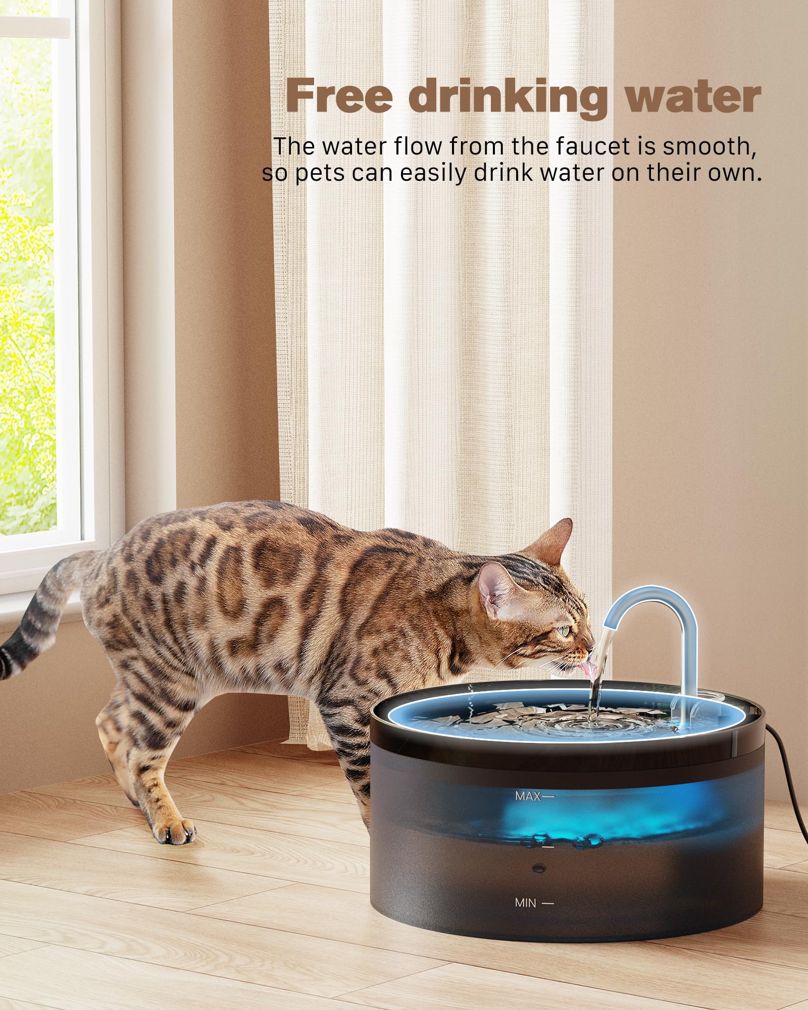 BEMOONY Fontaine chat démontage facile pour un nettoyage sans effort.