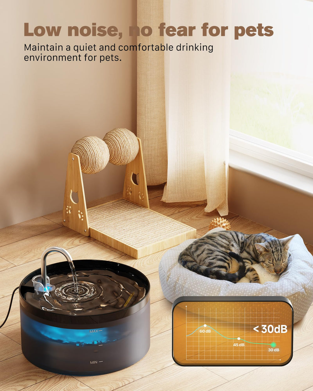 BEMOONY Fontaine chat sans BPA pour la sécurité des animaux.