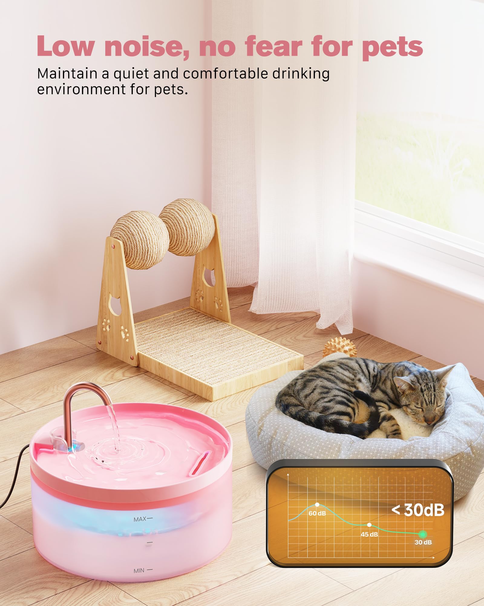 BEMOONY design rose attrayant pour salon et animaux