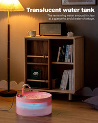 BEMOONY Fontaine rose avec filtration multiple pour eau propre