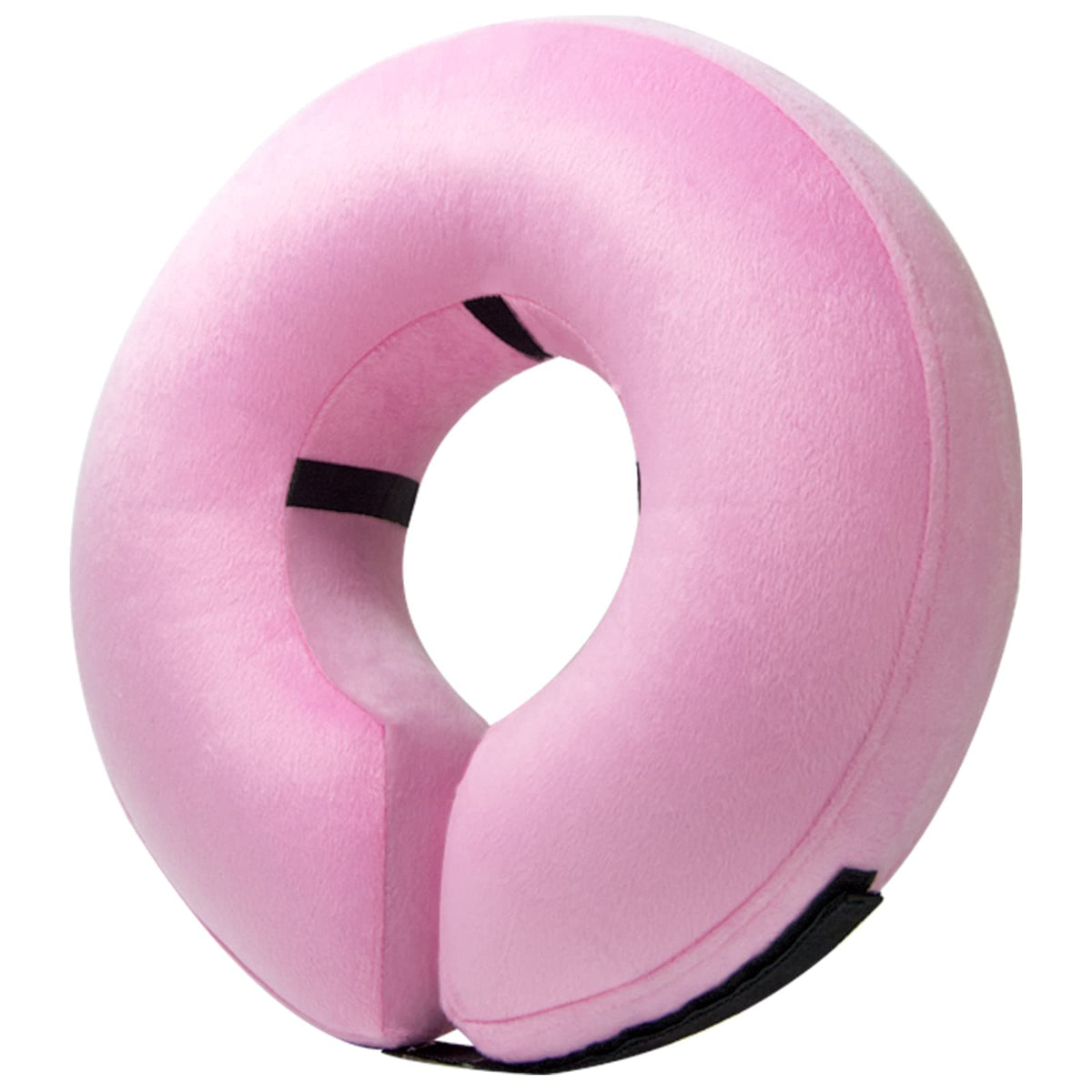 BENCMATE colier gonflable rose, vue face: douceur et protection pour récupération