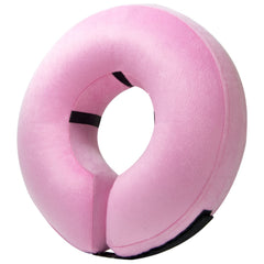 BENCMATE colier gonflable rose, vue face: douceur et protection pour récupération