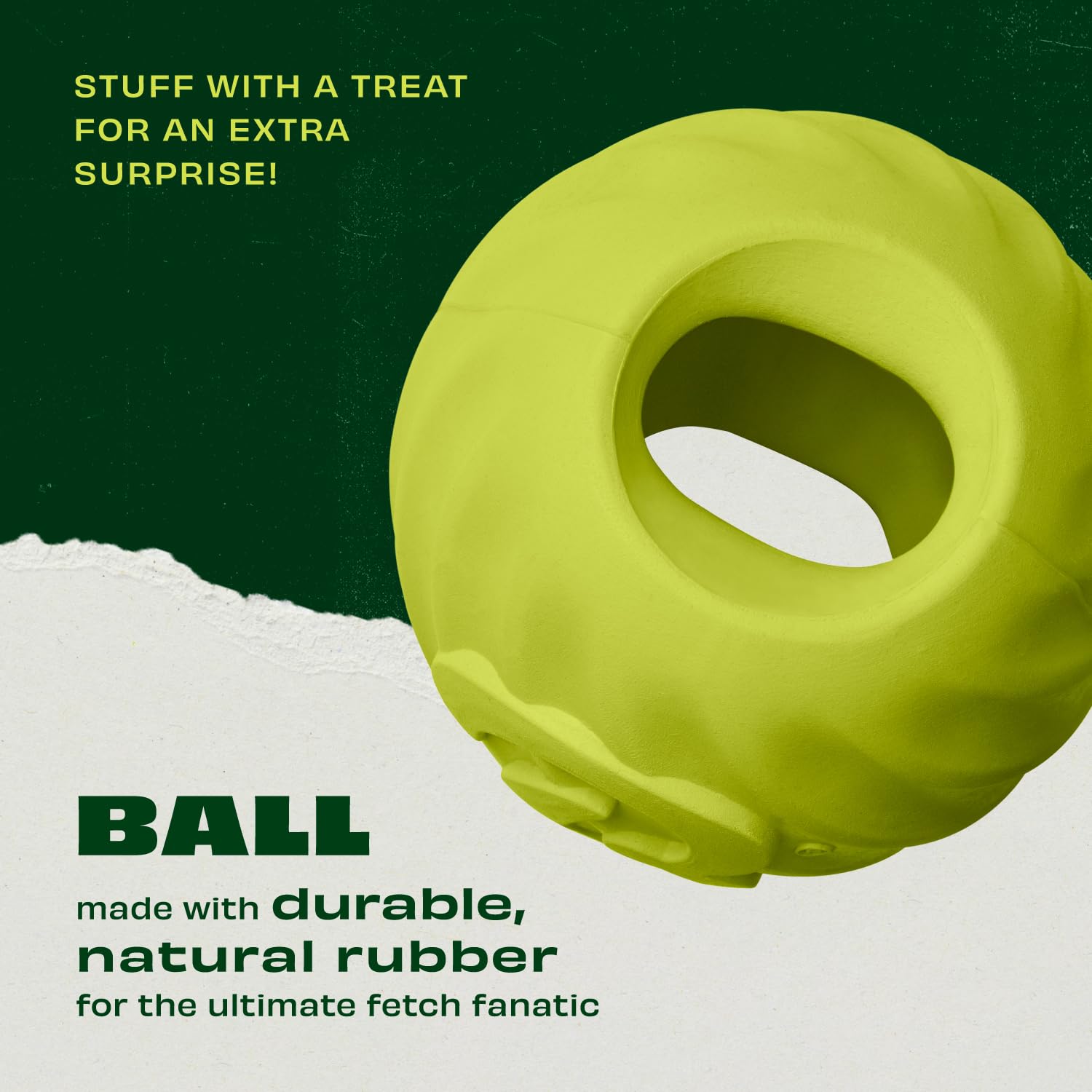 Benebone Balle pour chien, remplissable de friandises pour plus de divertissement.
