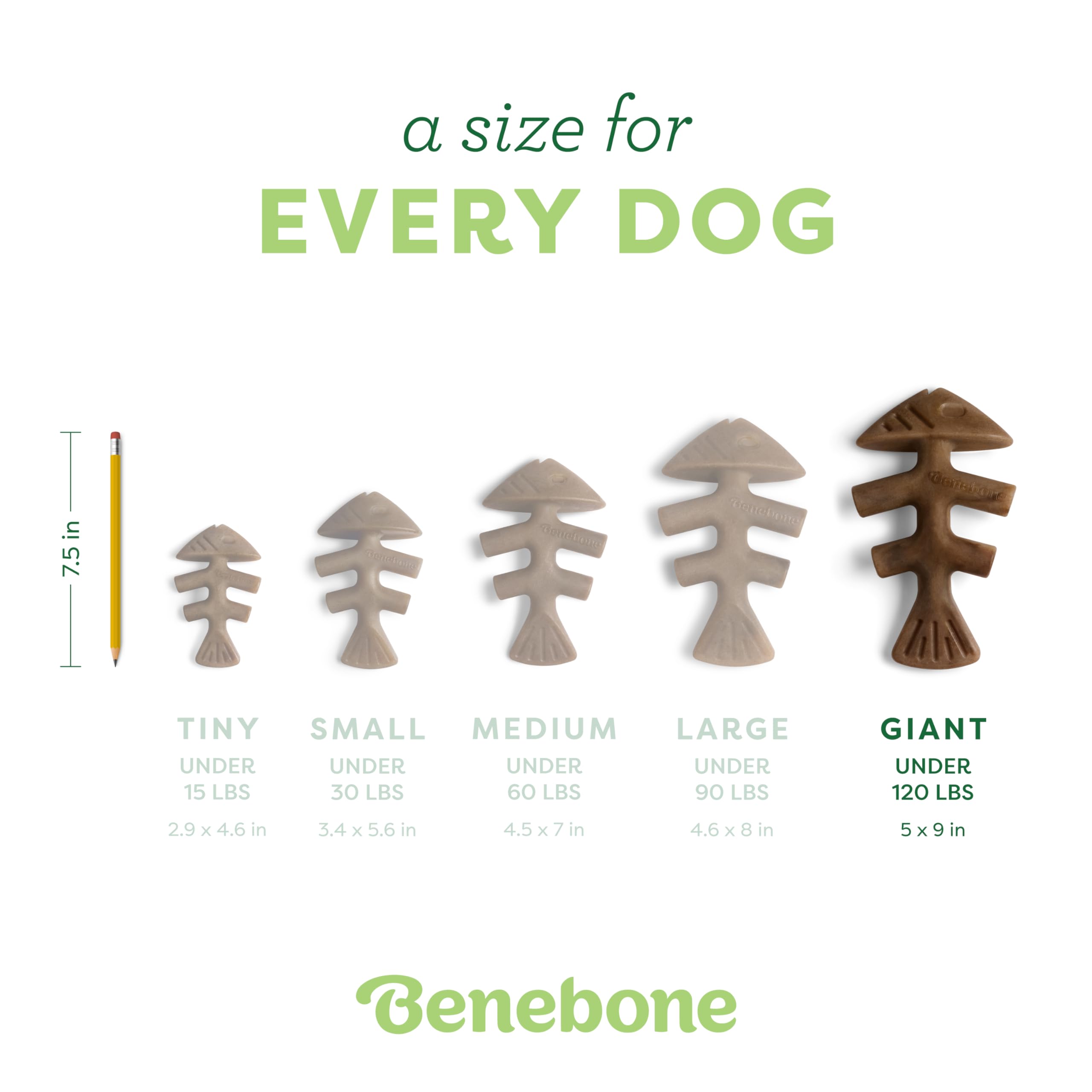 Benebone Fishbone, fabrication nationale, fabriqué aux États-Unis pour la durabilité.