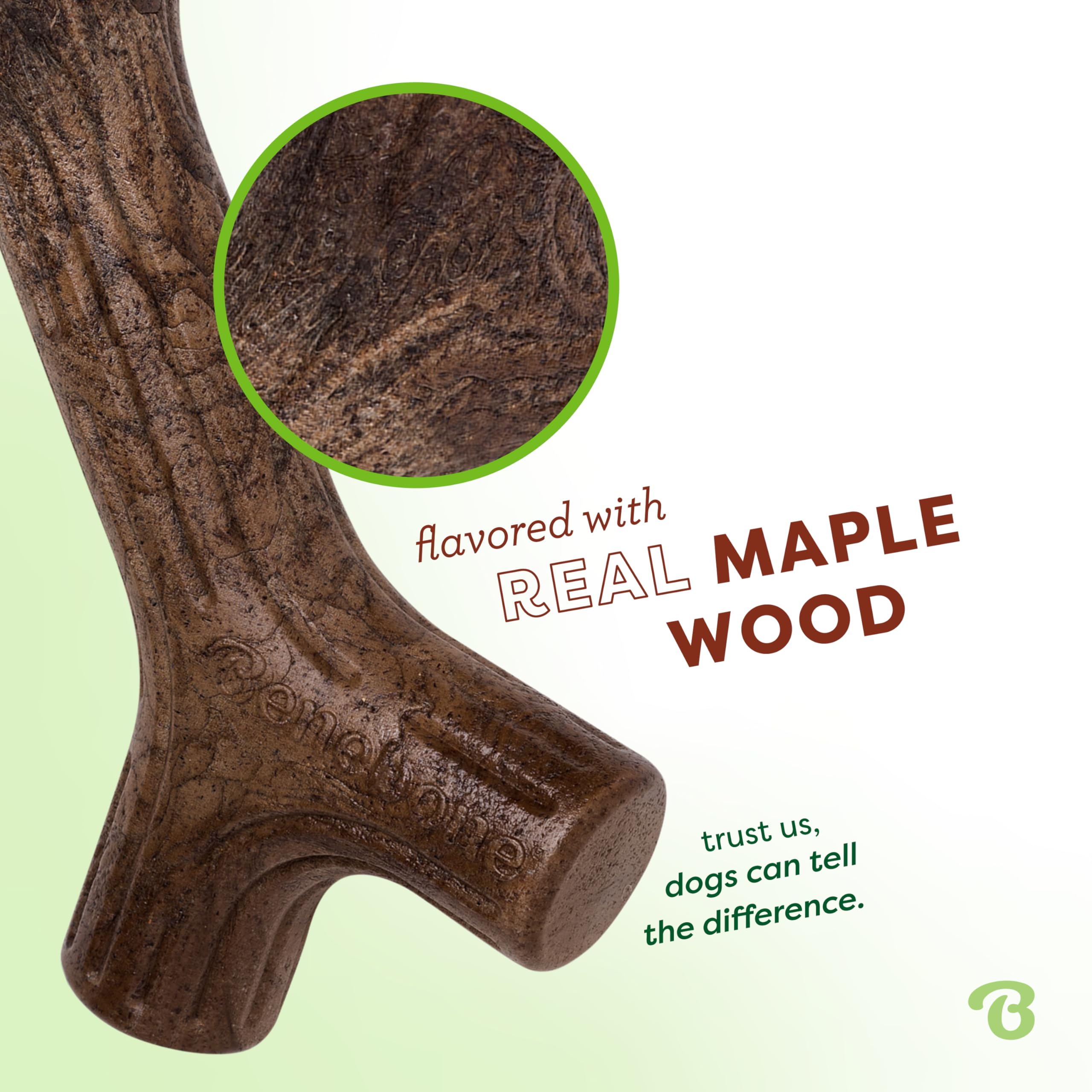 Maplestick Benebone avec une forme unique facilitant la prise en bouche.