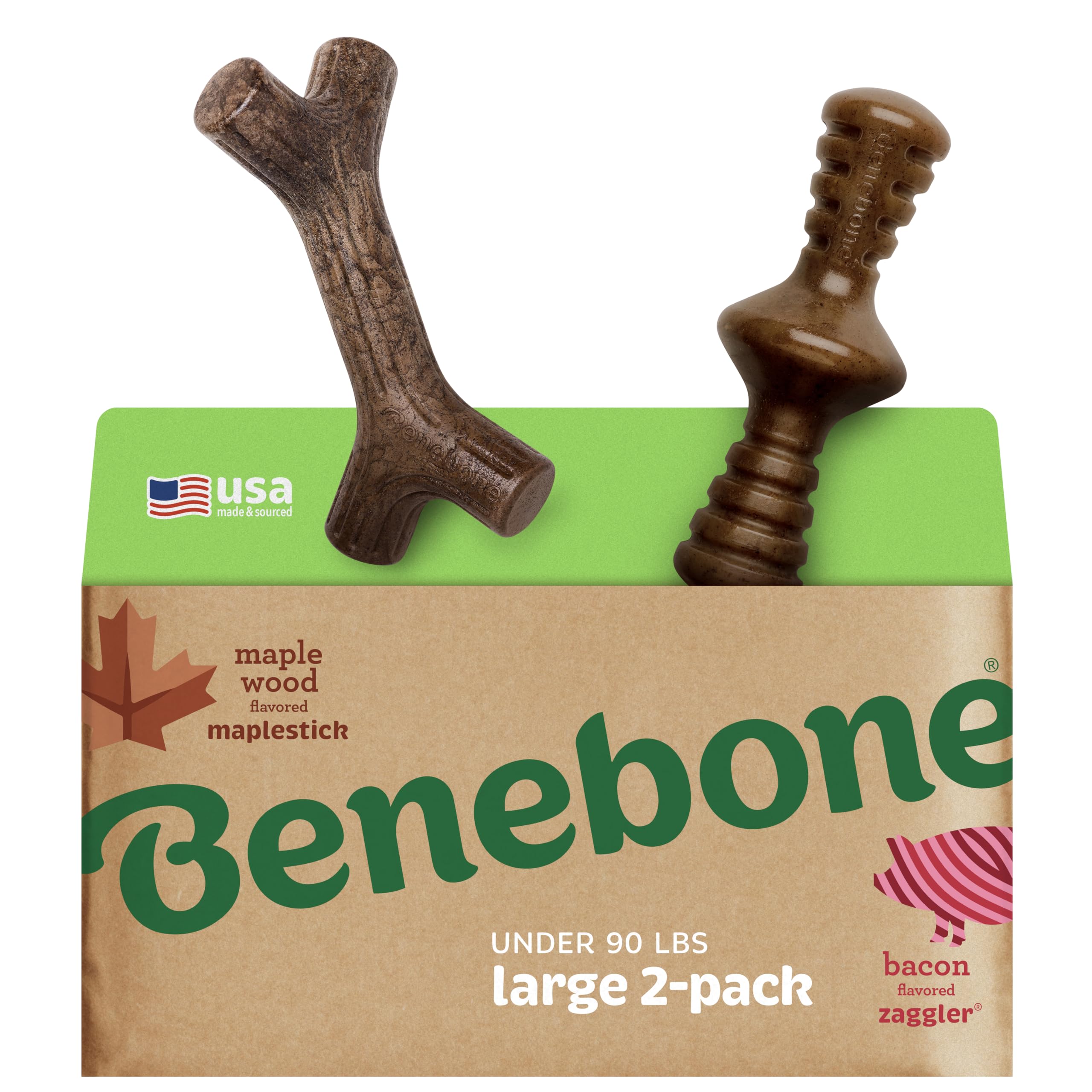 Benebone Maplestick et Zaggler: ensemble double plaisir pour chien actif et curieux.