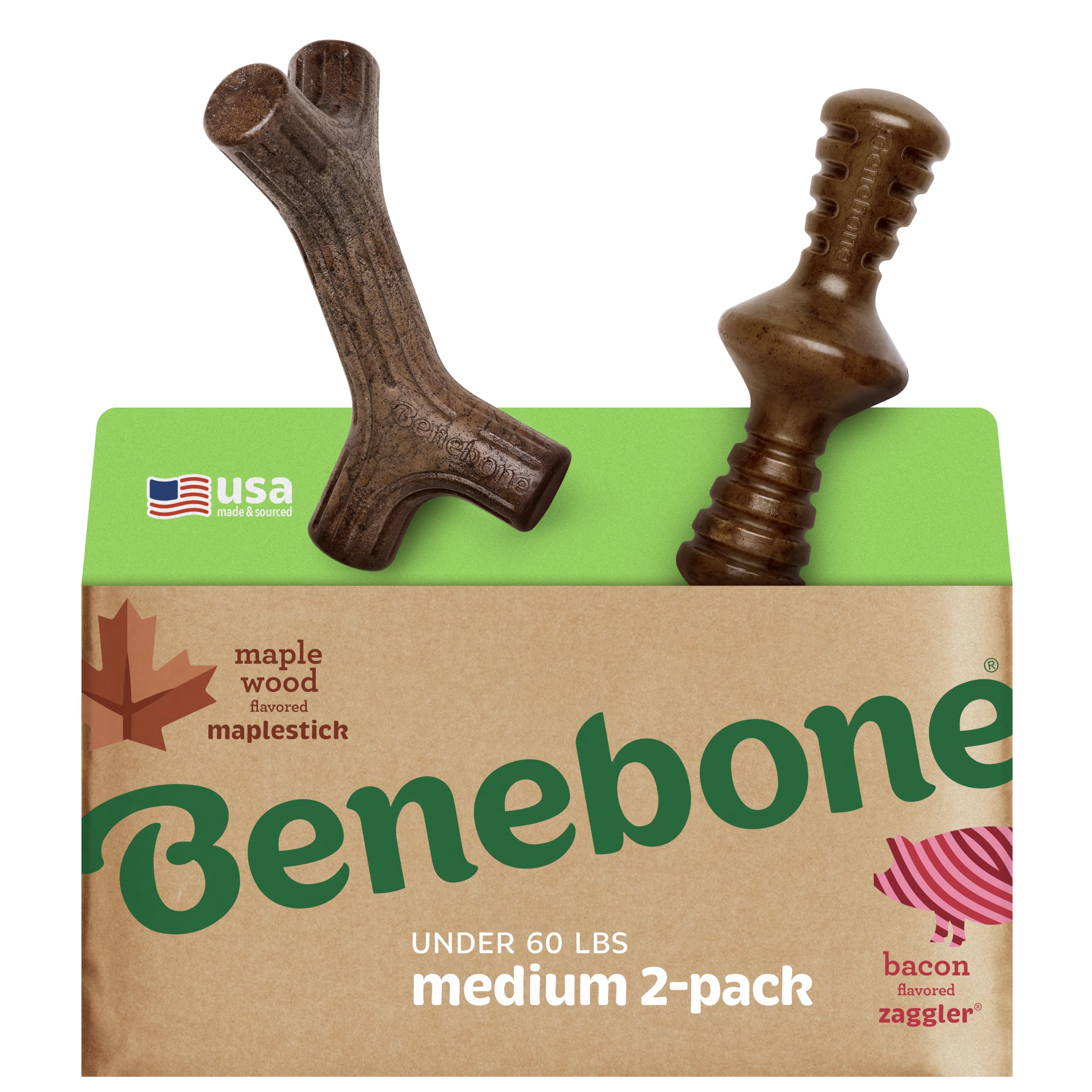 Ensemble Maplestick et Zaggler Benebone, jeu et stimulation durables.