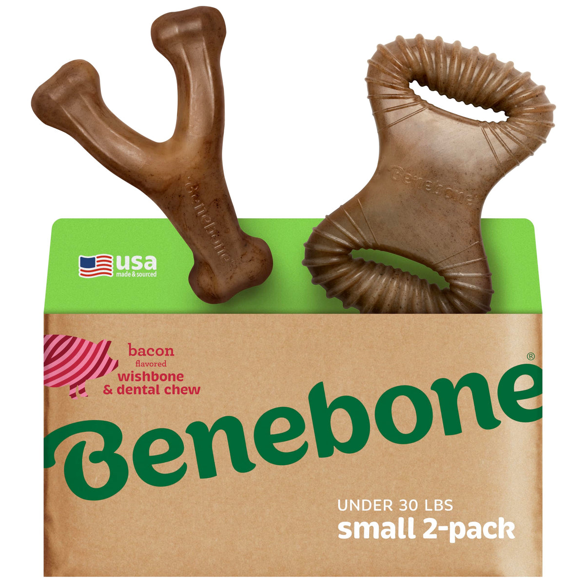 Benebone Os Double — stimulation mentale et distraction durable pour chien.