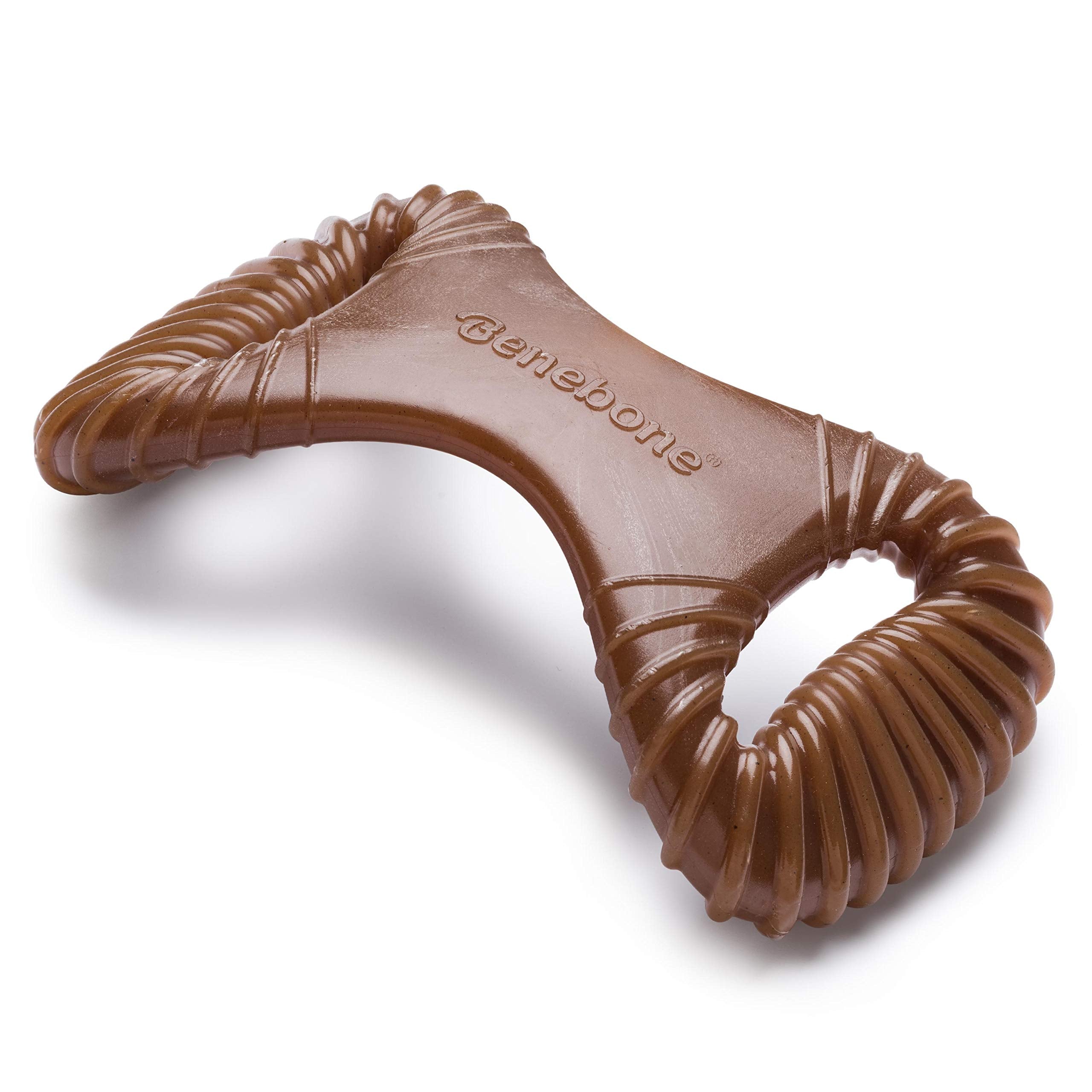 Benebone os-mordant-dentaire durable pour chien avec goût cacahuète, stimulation dentaire.