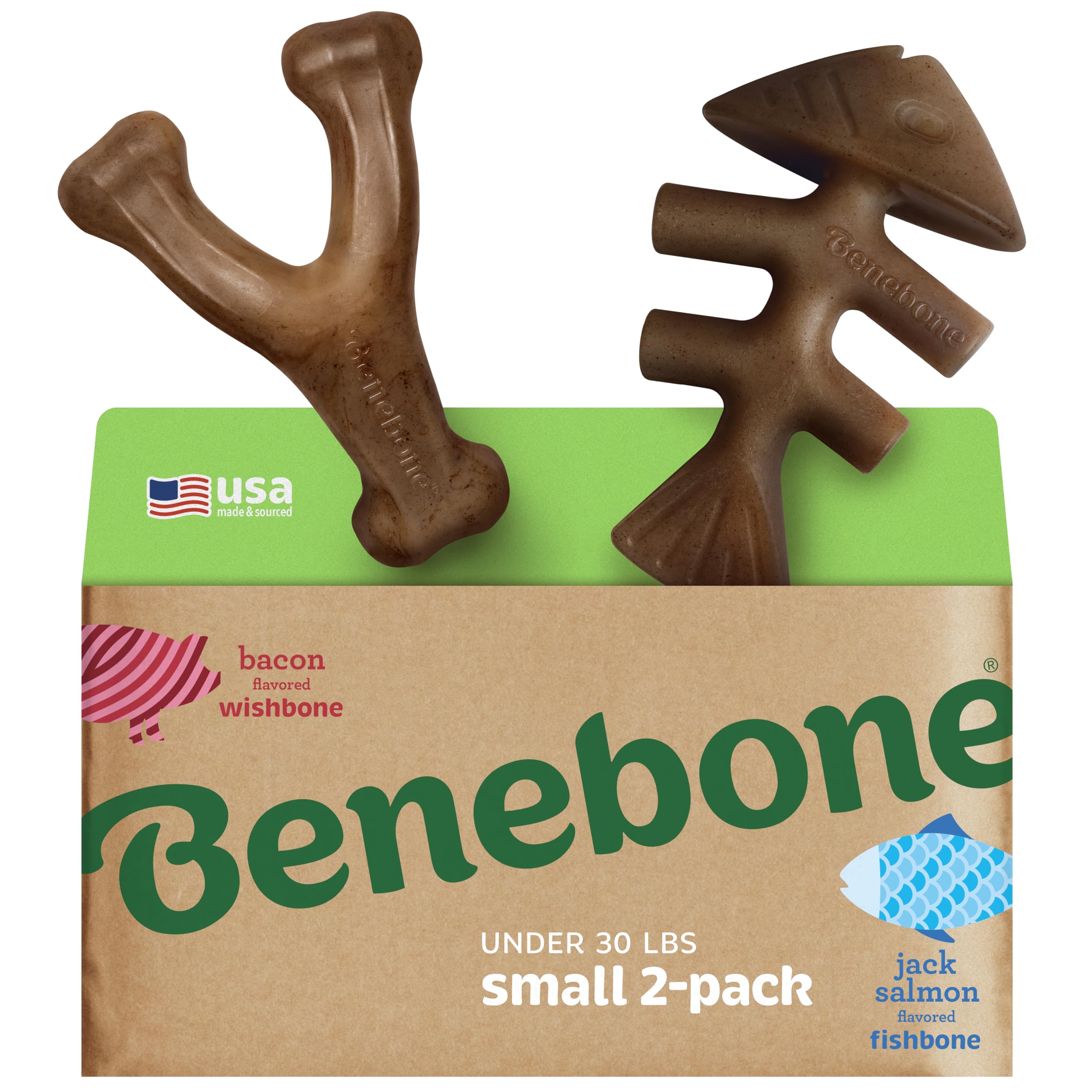 Benebone os-poisson-fourche duo: durable et amusant pour chiens actifs.