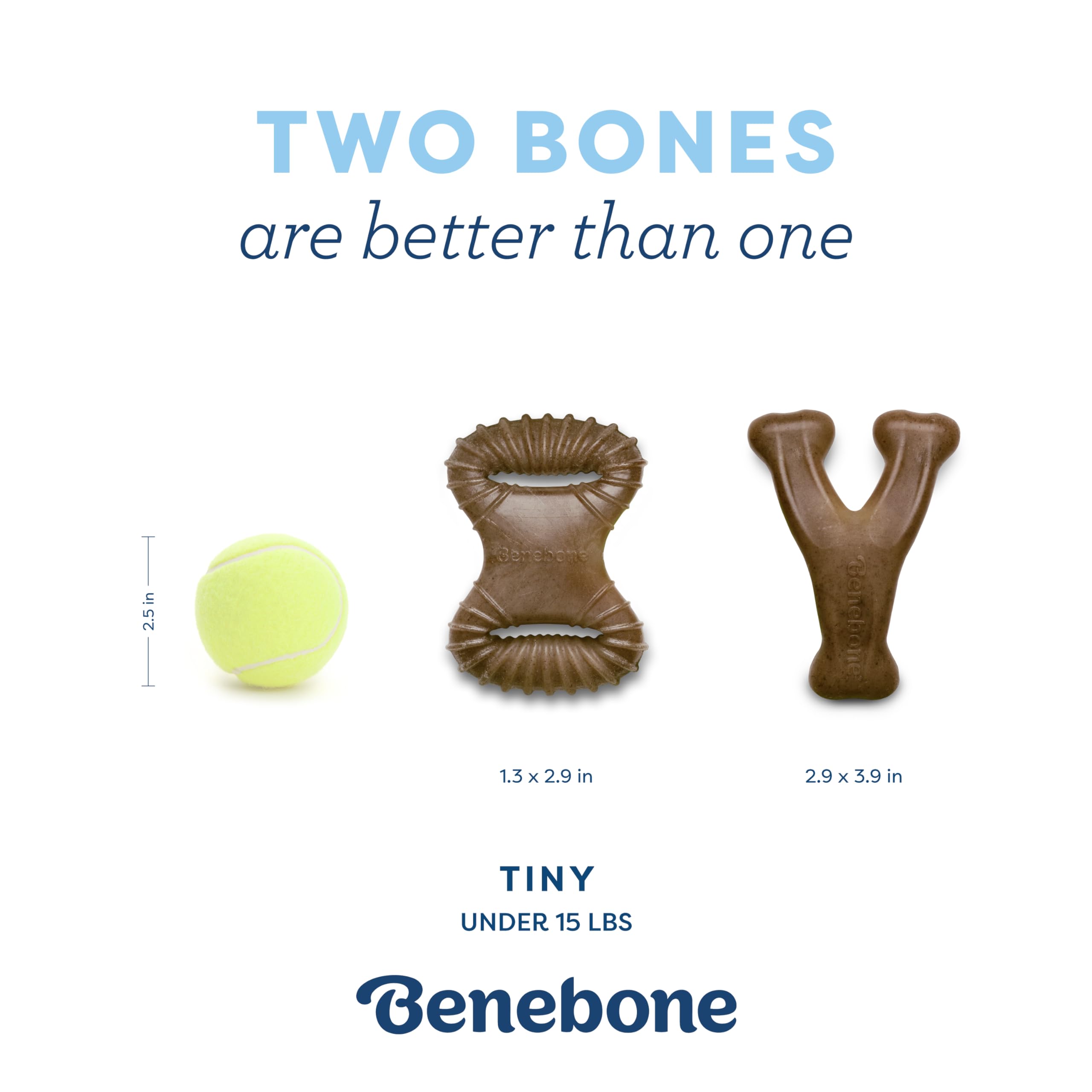 Benebone Puppy 2-Pack mastic-dentaire confort-dentition, doucement pour petites dents en développement