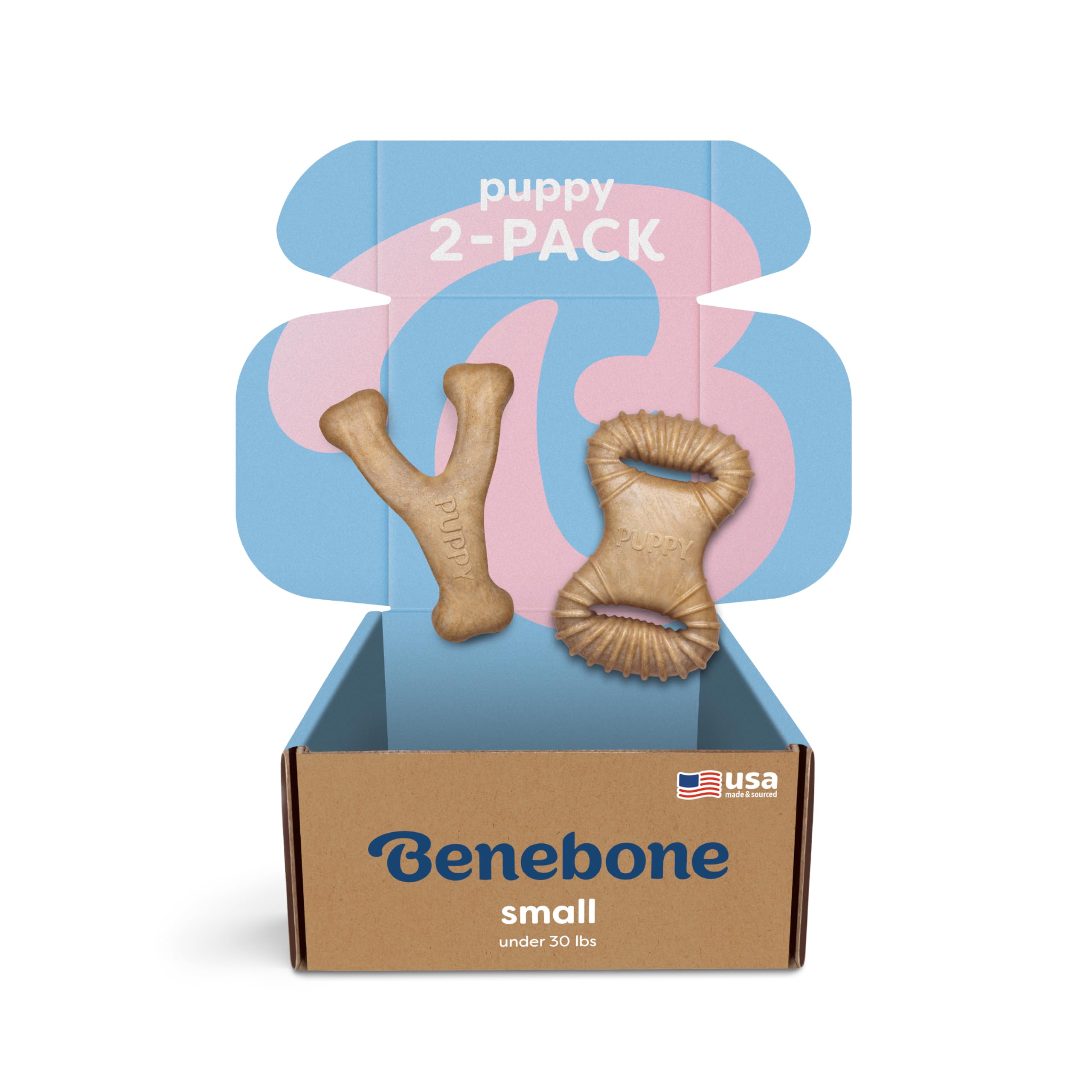 Benebone Puppy – os dentaire petit au poulet réel, stimule l’attention et apaise l’ennui.