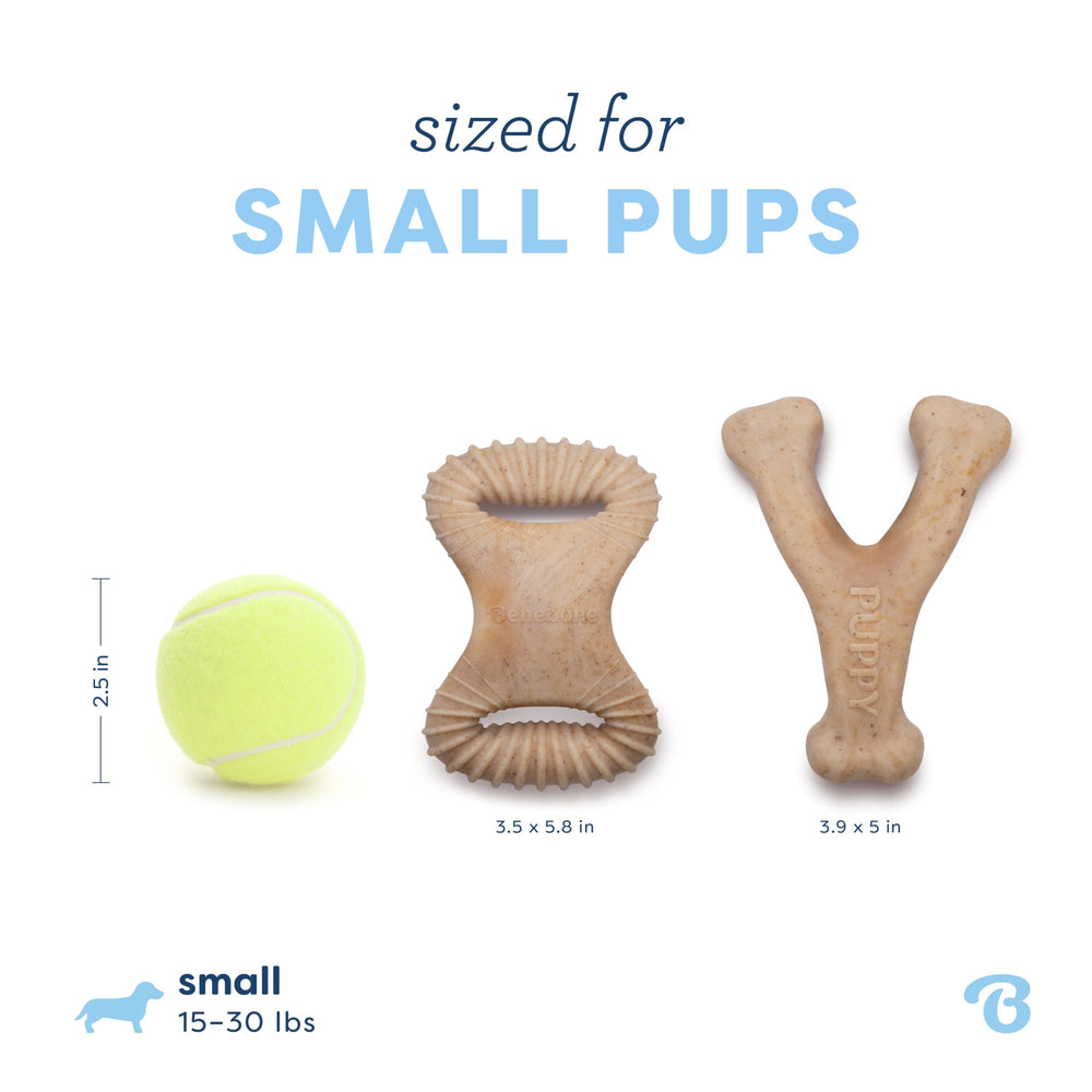 Benebone Puppy – surface rainurée, nettoie légèrement les dents lors de la mastication.