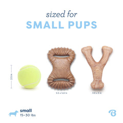 Benebone Puppy : durable et fabriqué aux États‑Unis pour les mâchoires robustes.