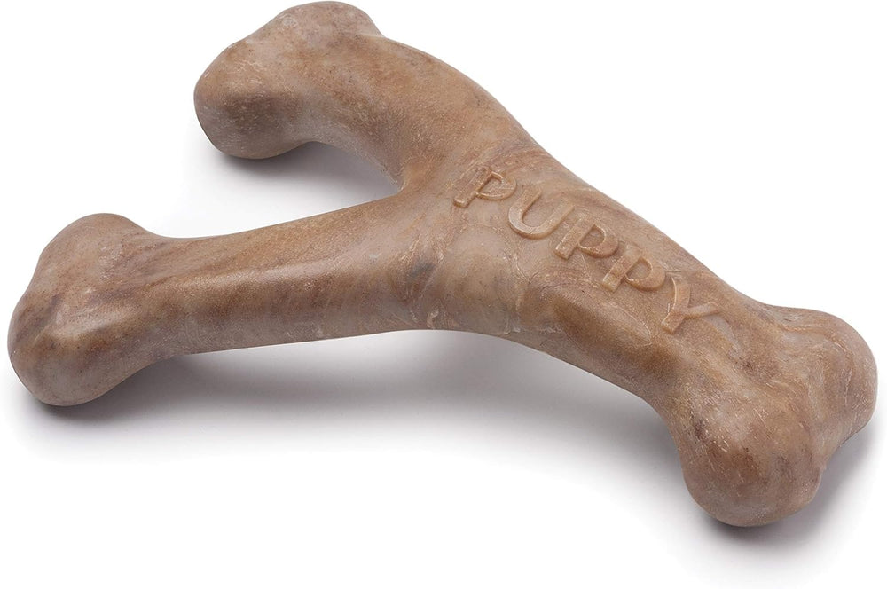 Benebone Puppy Wishbone: jouet dentition pour chiot, apaise les gencives pendant le jeu.