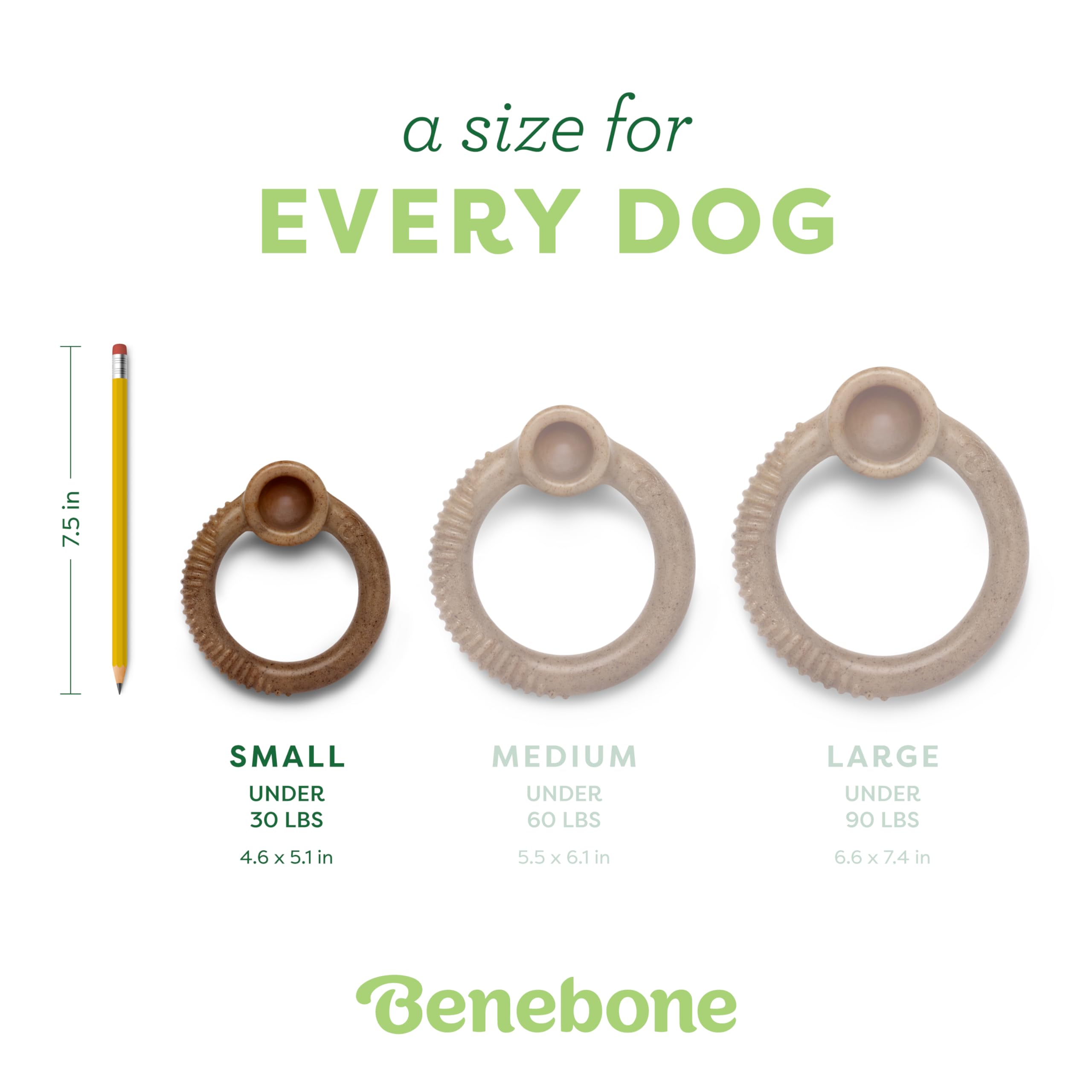 Benebone Ring, facile à saisir et mâcher grâce à une poche surélevée.