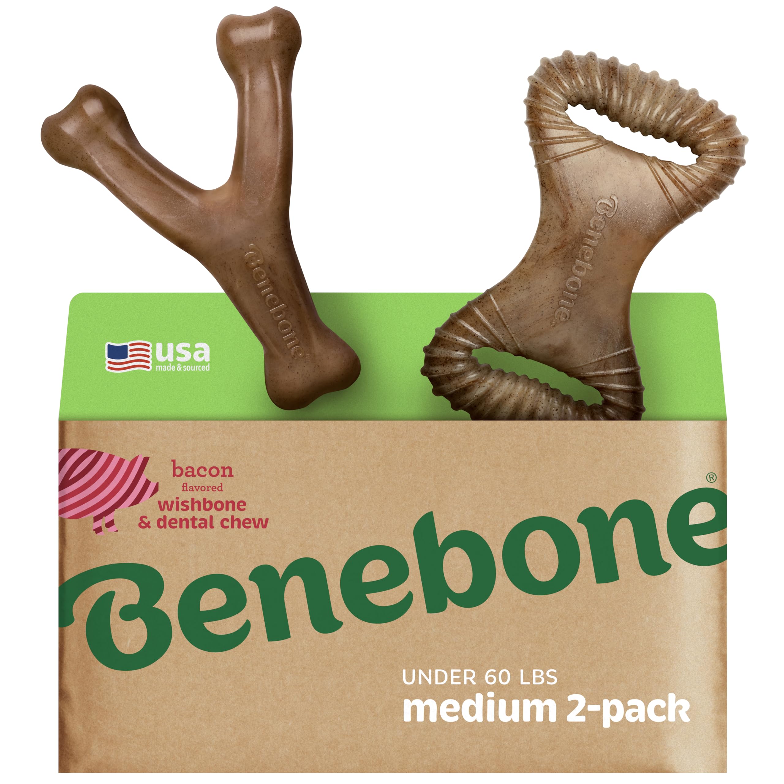 Benebone Wishbone offre une mastication durable pour chien puissant.