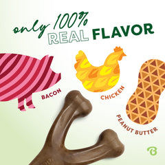 Benebone Wishbone poulet – jouet robuste offrant saveur et distraction pour chiens actifs.