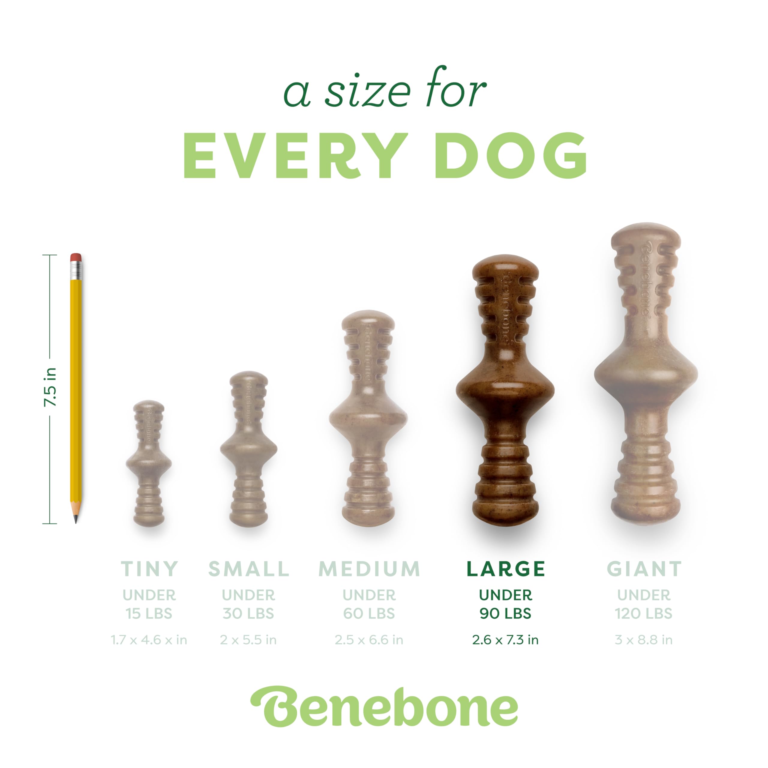 Benebone Zaggler fabriqué aux États‑Unis, qualité et traçabilité assurées.