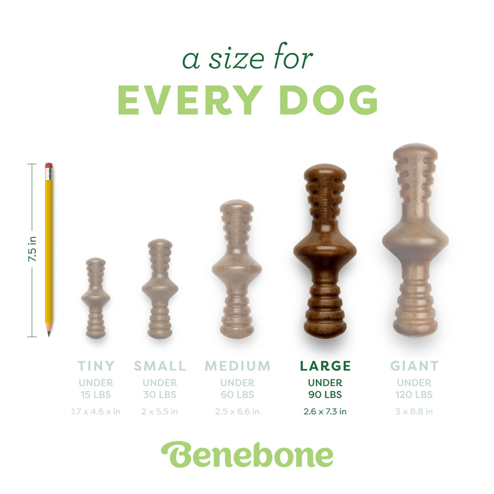 Benebone Zaggler fabriqué aux États‑Unis, qualité et traçabilité assurées.