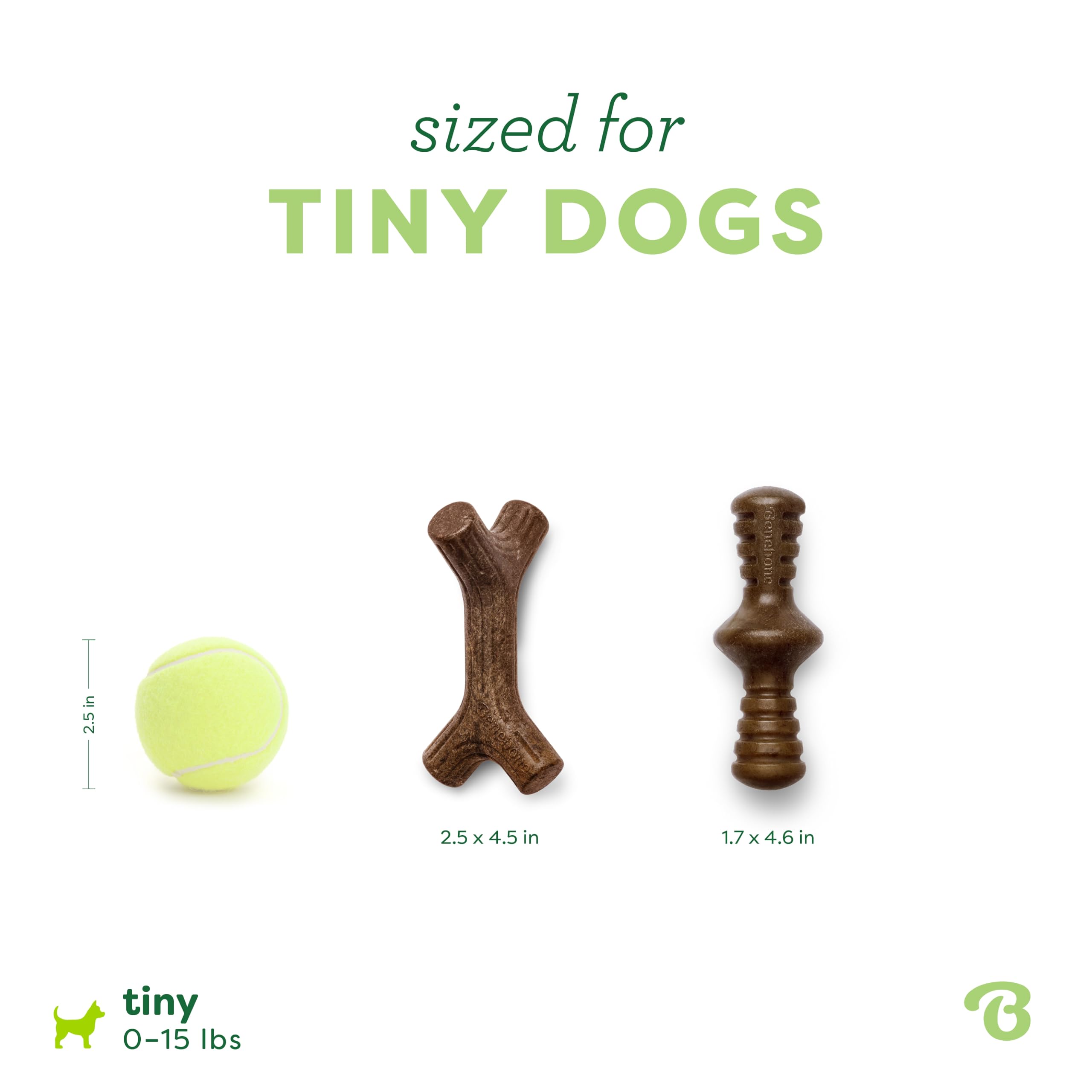 Benebone Zaggler Mini bois-erable: action dynamique et goût érable.