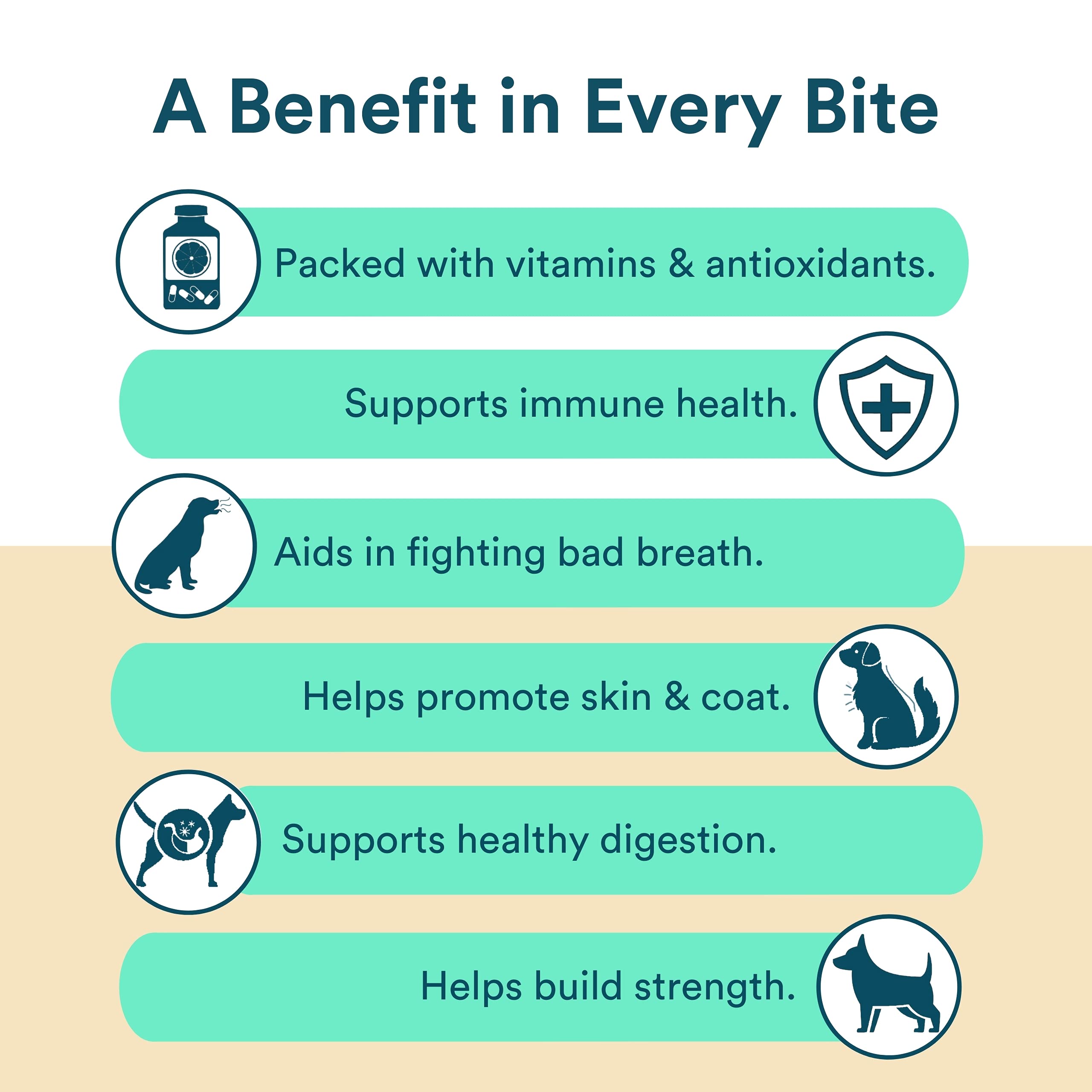 Benefit Biscuits sceau vegan certifié pour le bien-être des chiens.
